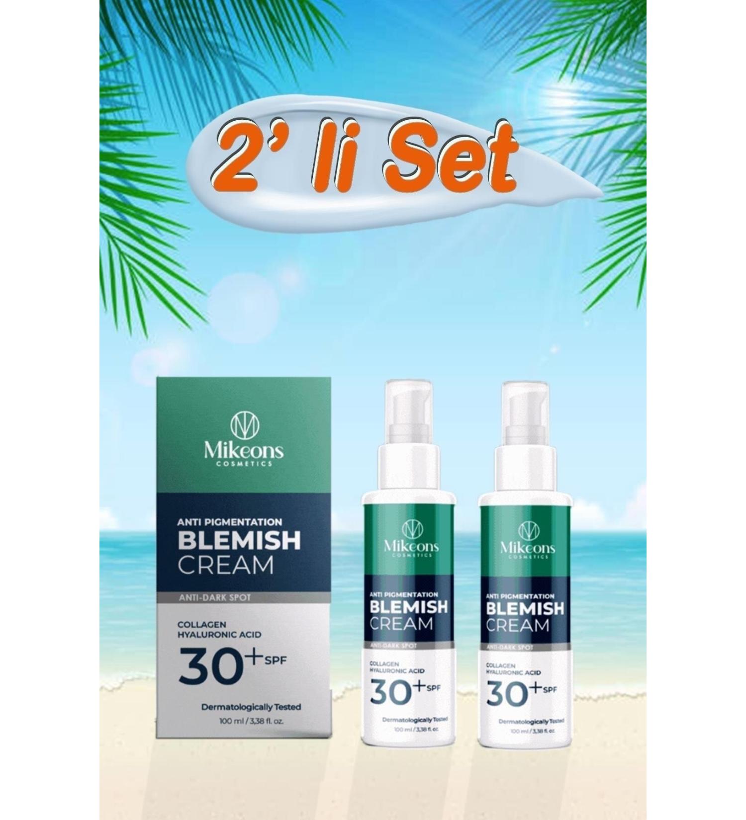 mikeonscosmetics 2 Pieces Skin Whitening Blemish Cream 100 Ml 30 Spf - Whitening Cream Set - Buy Online on GoSupps.com