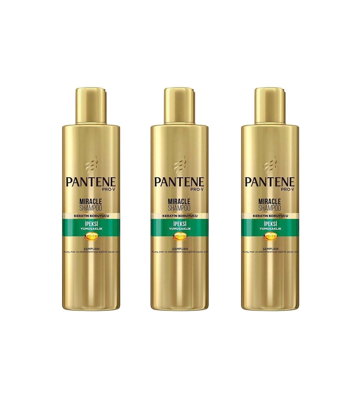 Pantene Miracle Shampoo Silky Soft Keratin Protective 250ml *3 Pieces