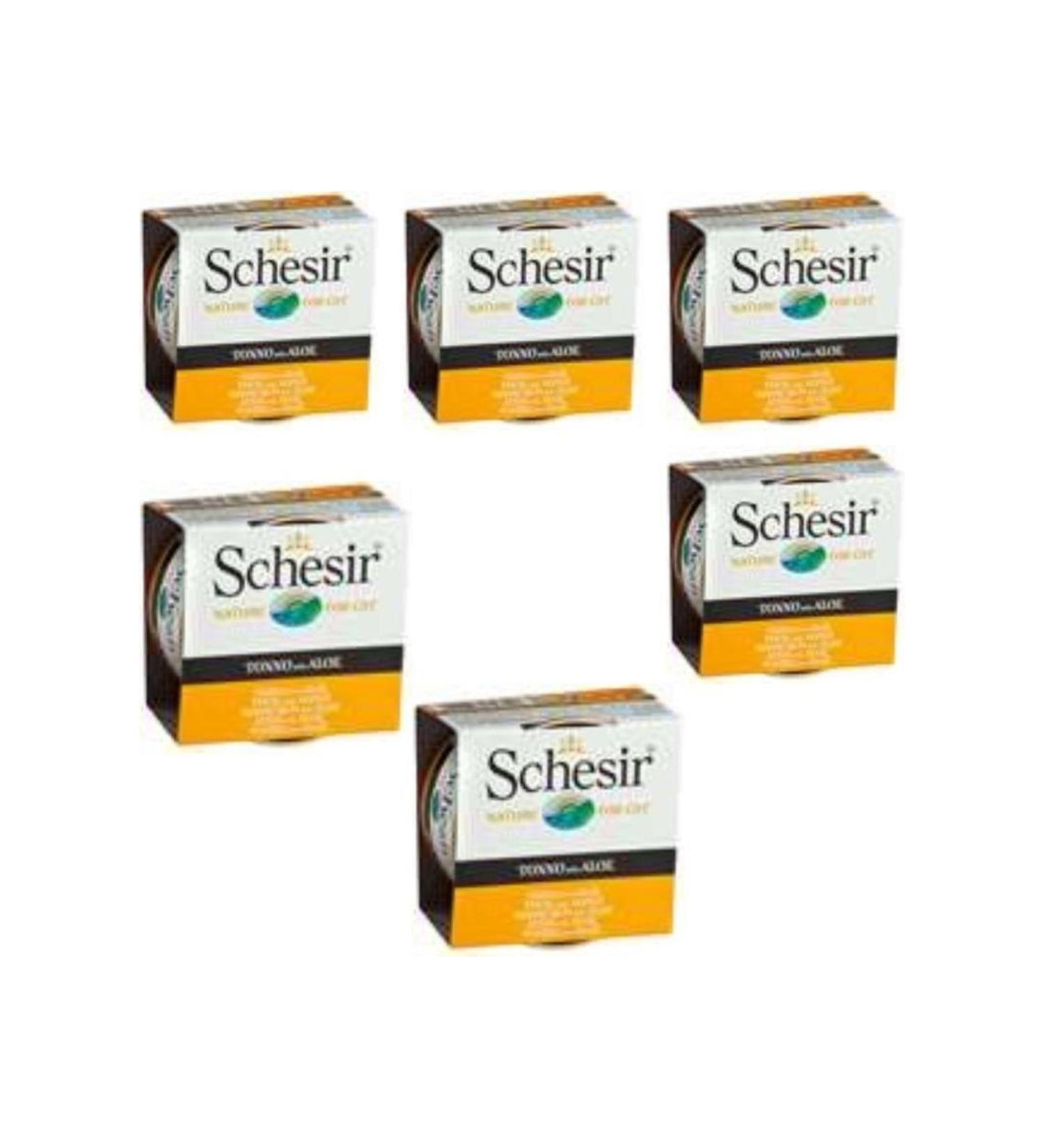 Schesir Nature Tuna and Aloe Vera Cat Canned Food 85 Gr X 6 Pieces