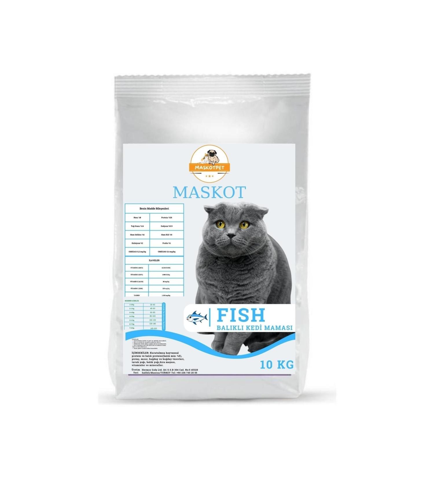 Mascot Fish Adult Cat Food 10 Kg