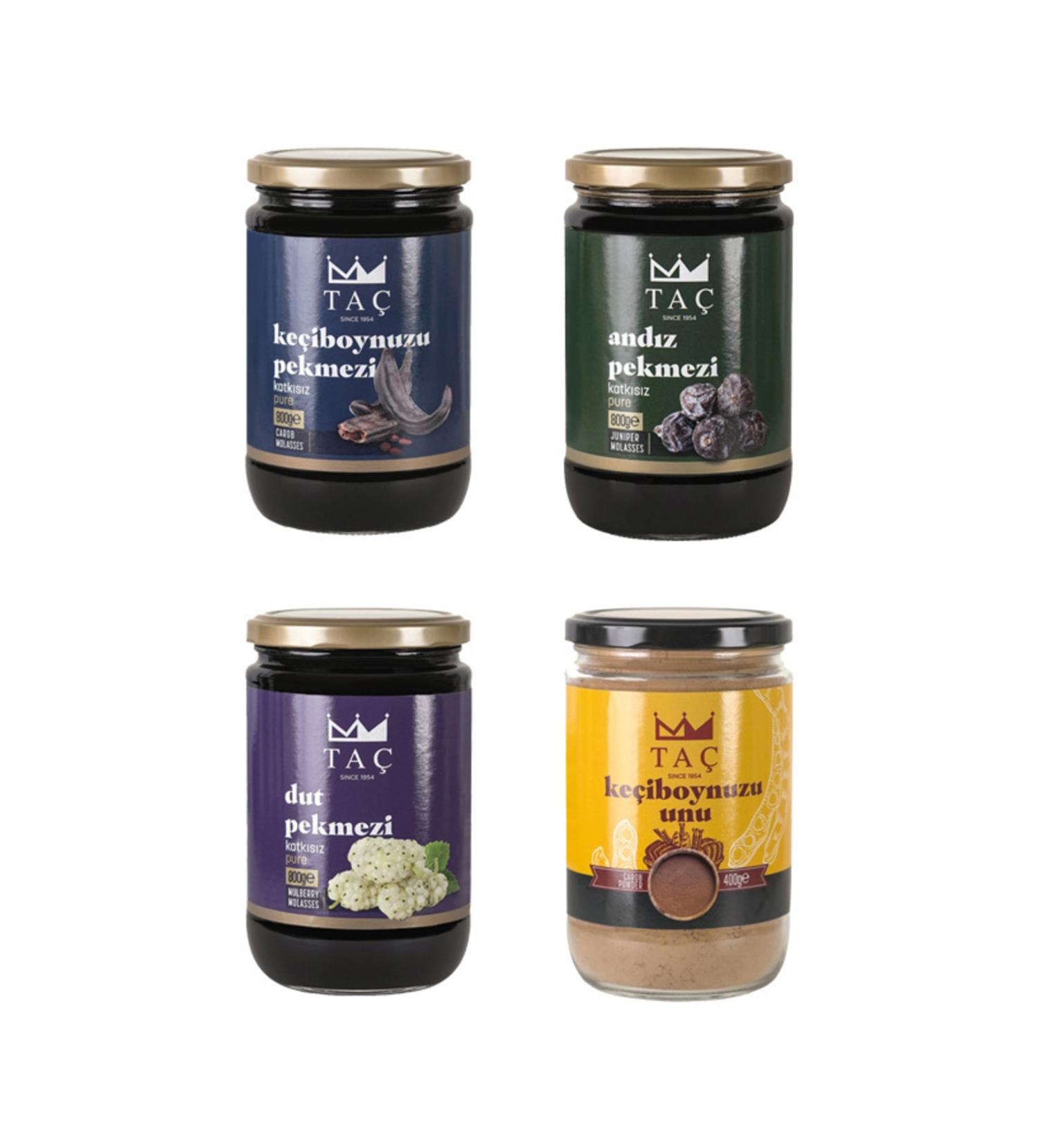 Ta Carob Molasses 800g + And z Molasses 800g + Mulberry Molasses 800g + Carob Flour 400g