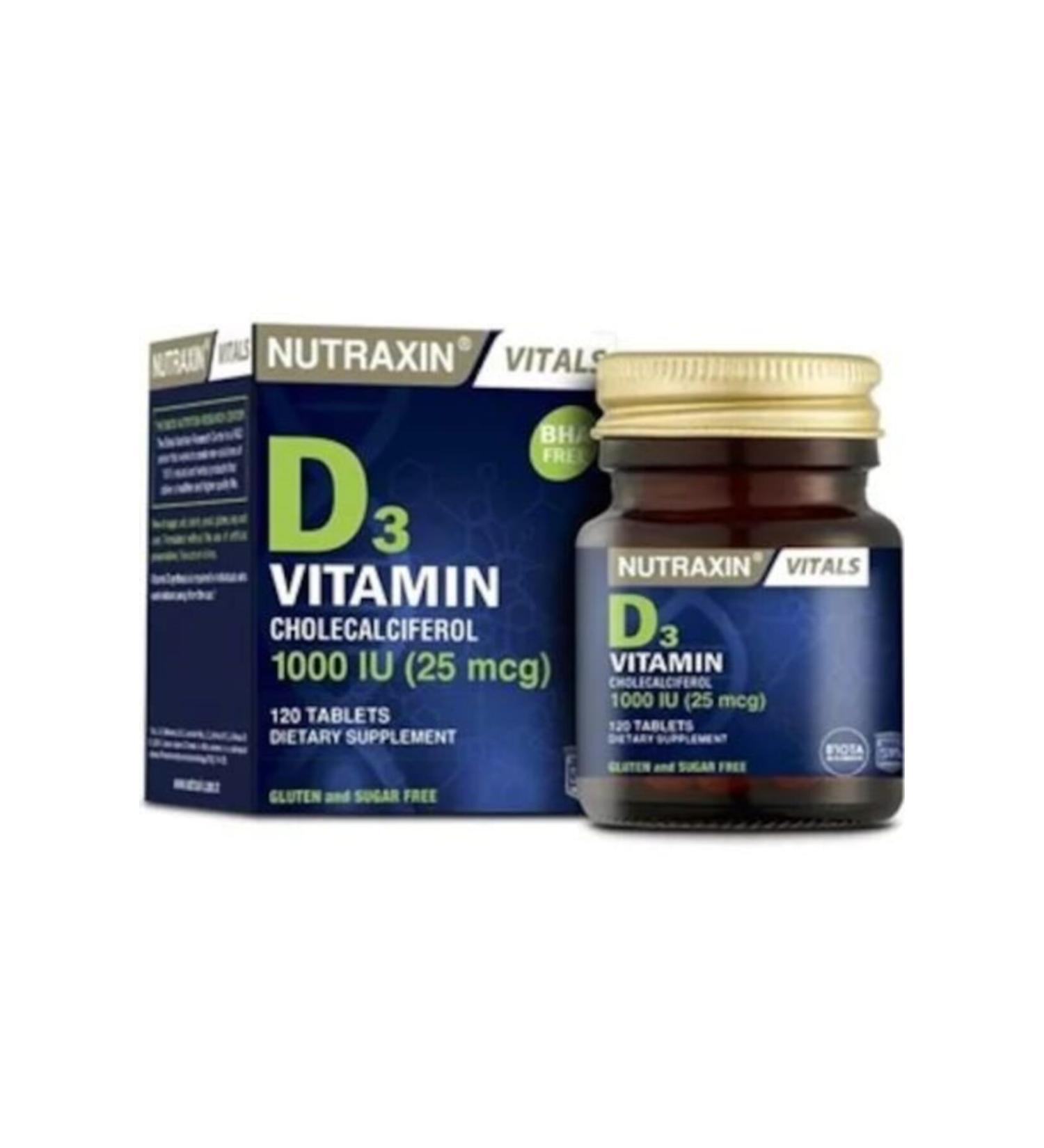 Nutraxin D3 Vitamin 120 Tablet-d Vitamin Supplement