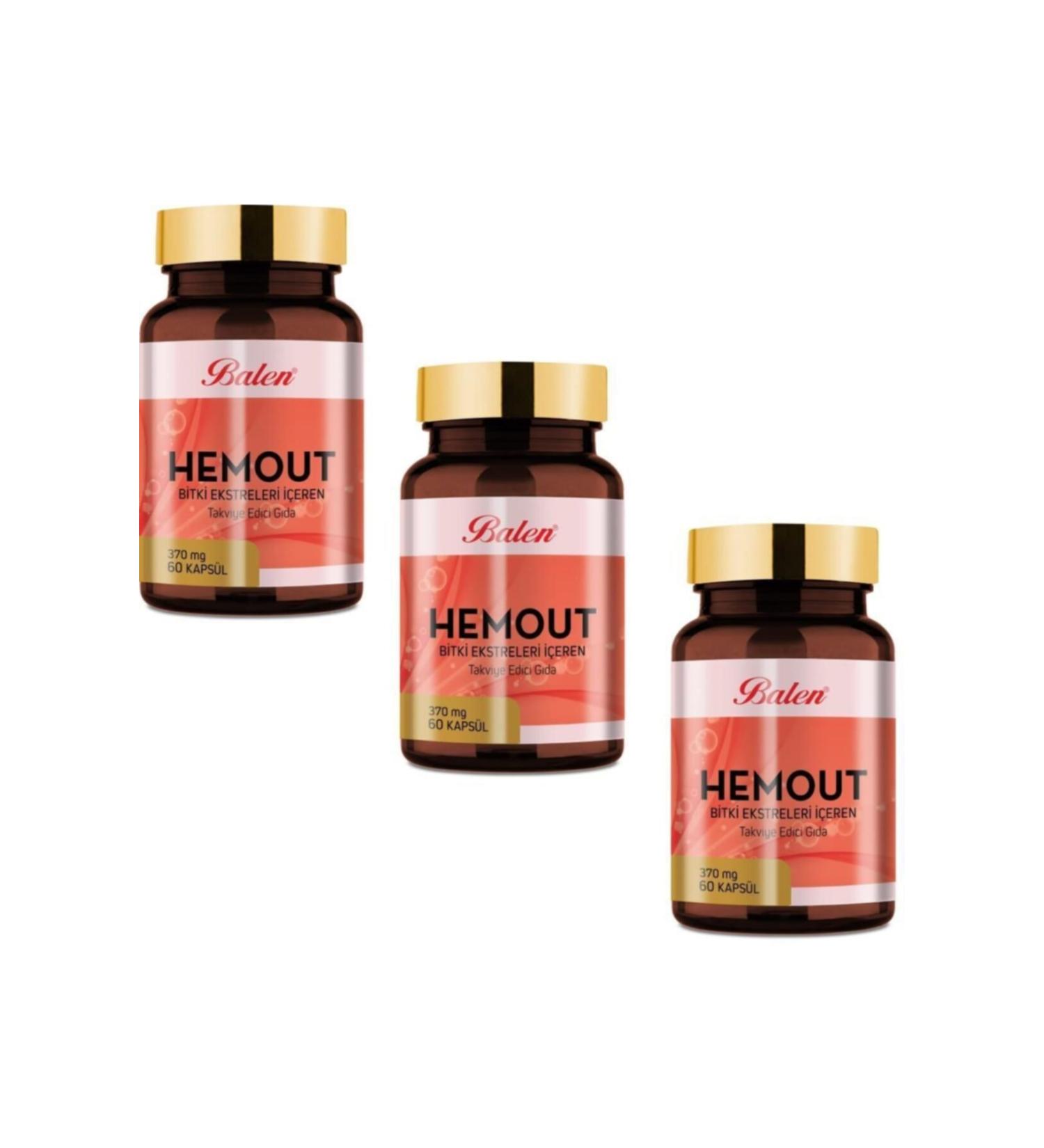 Balen 3 Box Hemout Hem Out Hmrt 60 Capsules