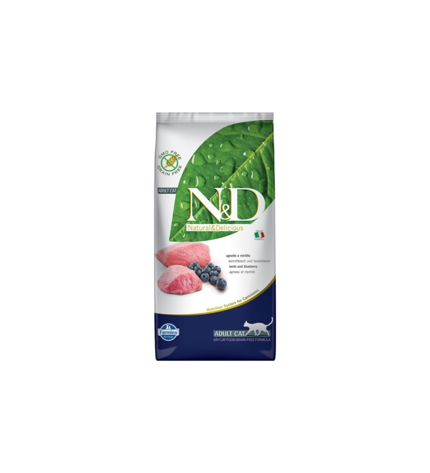 N & D Grain Free Lamb & Blueberry Adult Cat Food 5 Kg