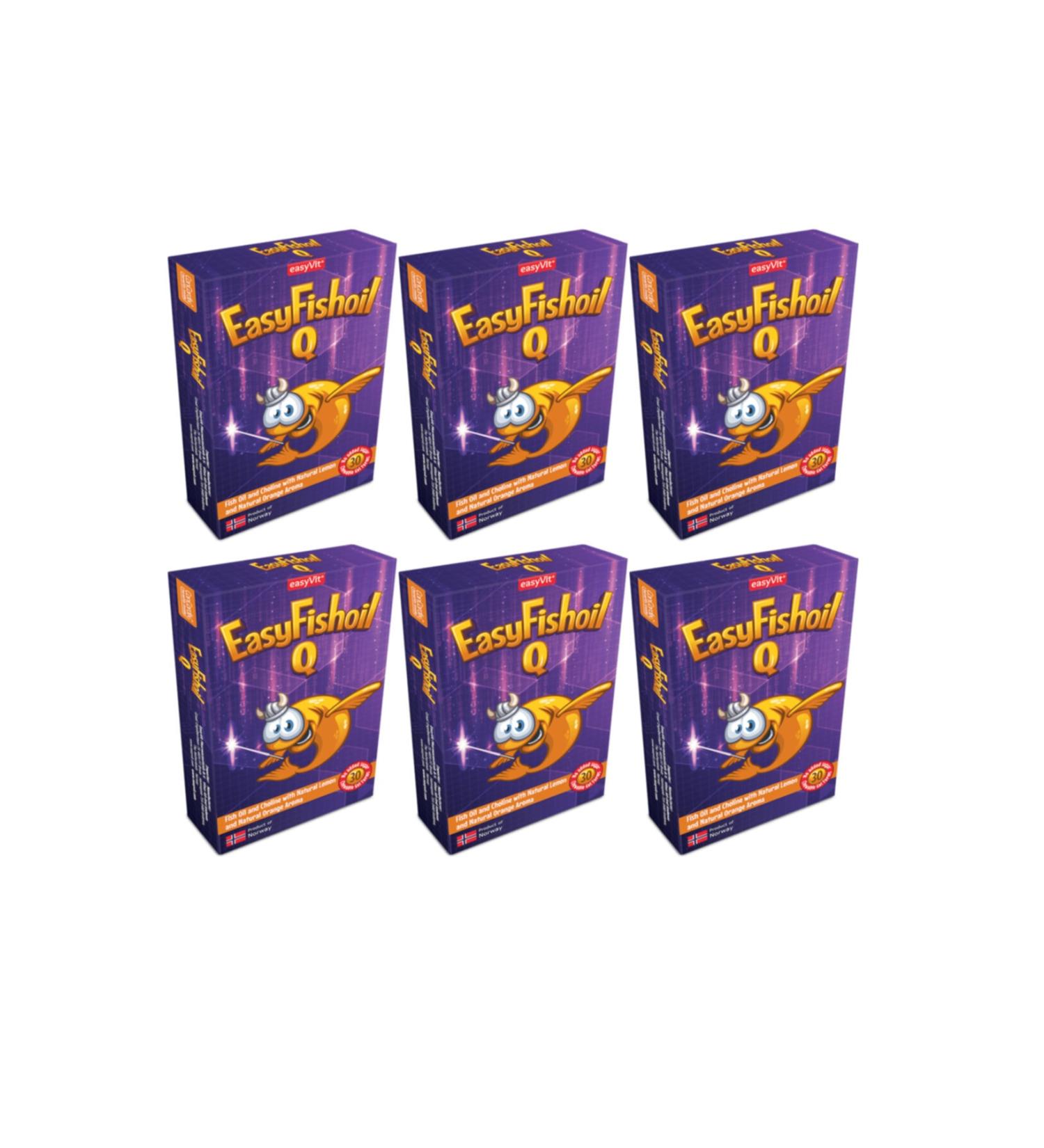 Easy Fishoil Easyvi t Easyfishoil Q Kids Chewable 30 Gel Tablets 6 Pack