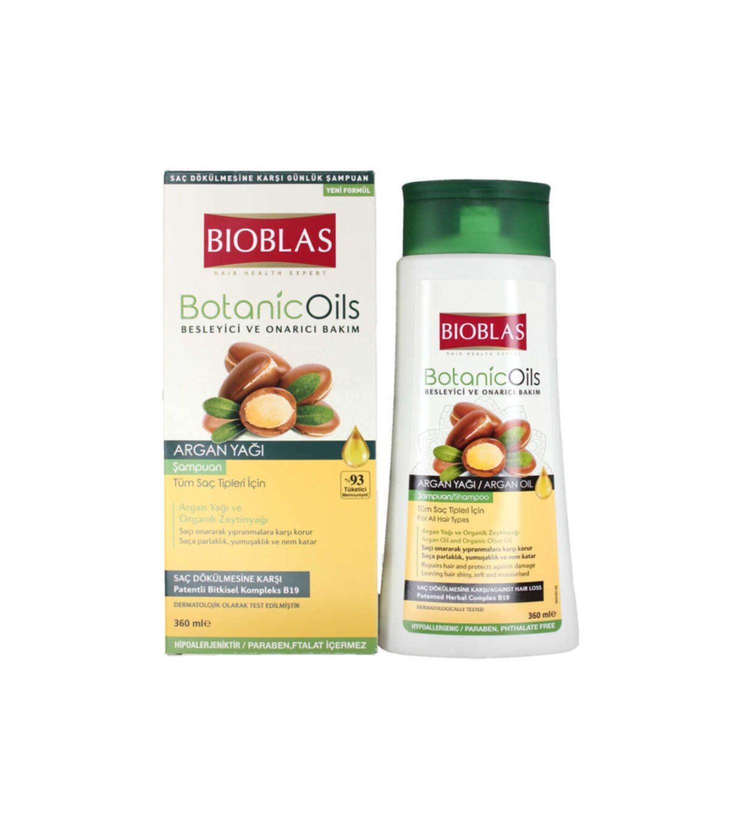 Bioblas Botanic Oils Argan Oil Shampoo 330ml - Argan Oil Shampoo for All Hair Types