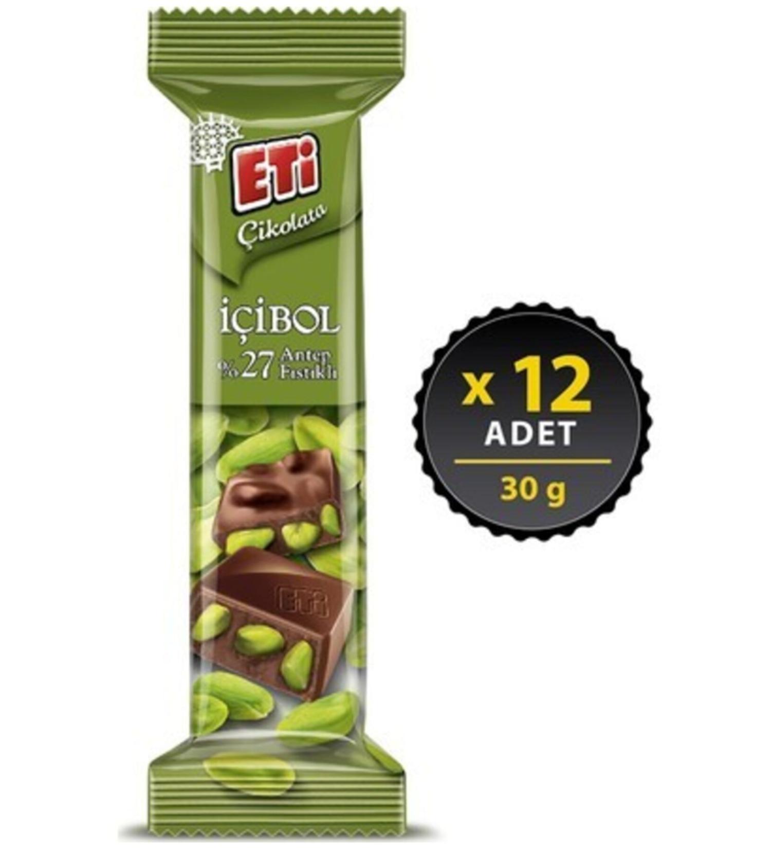 Eti Icibol with Pistachio 27% Oldcity Difference 30 Gr 12 Pieces