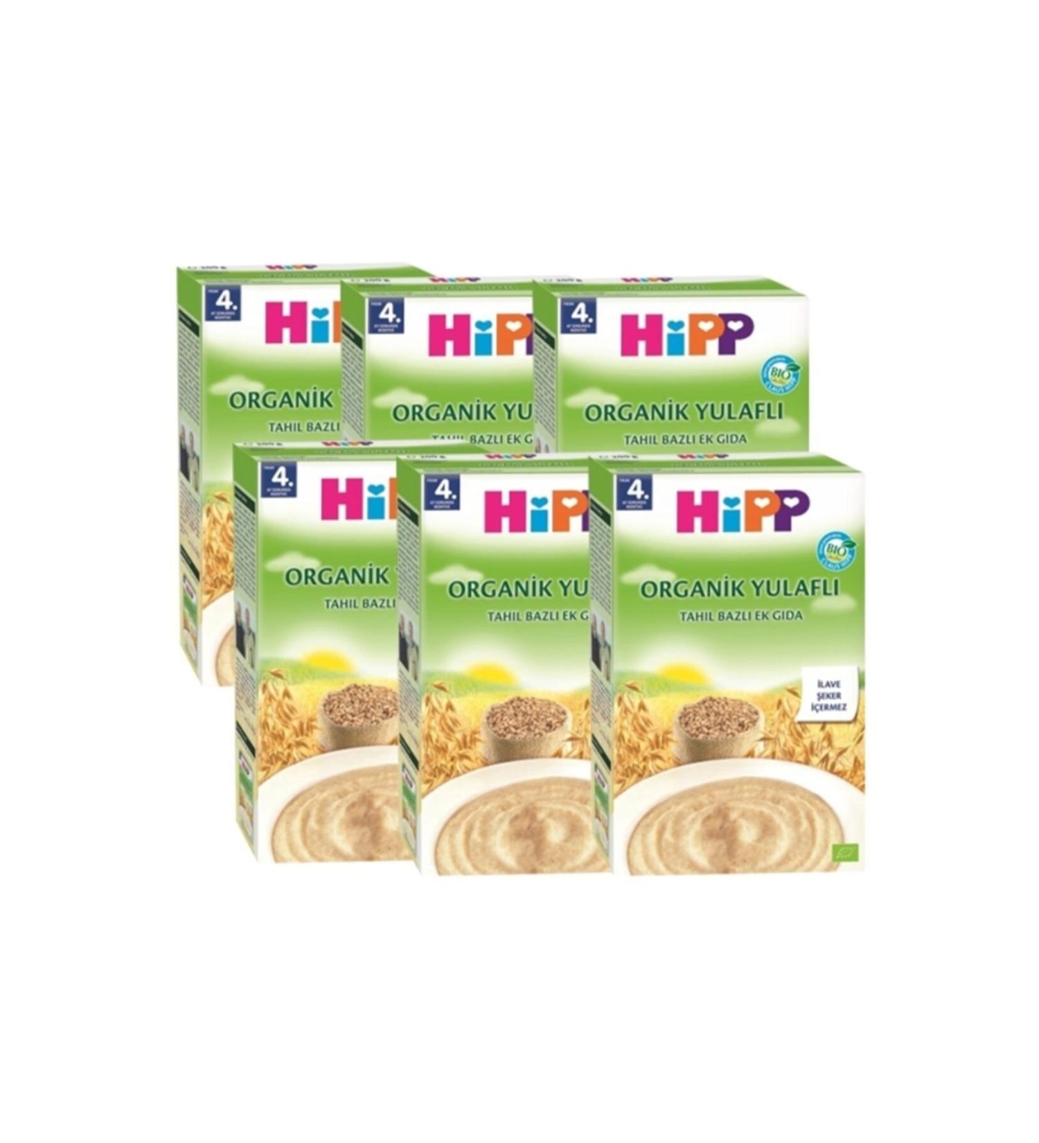 Hipp Organic Oatmeal Supplementary Food Spoon Food 200 gr X 6 Pieces