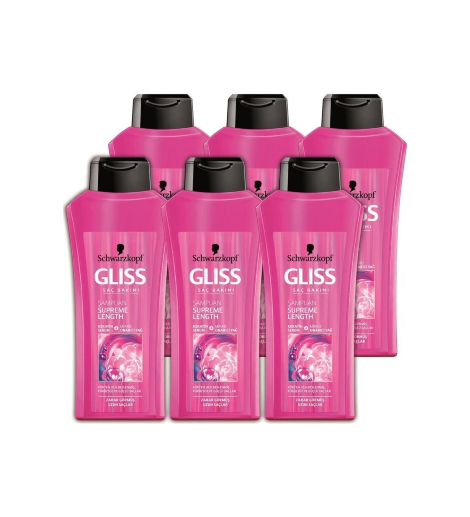 Gliss Shampoo 6 X 525ml Supreme Length