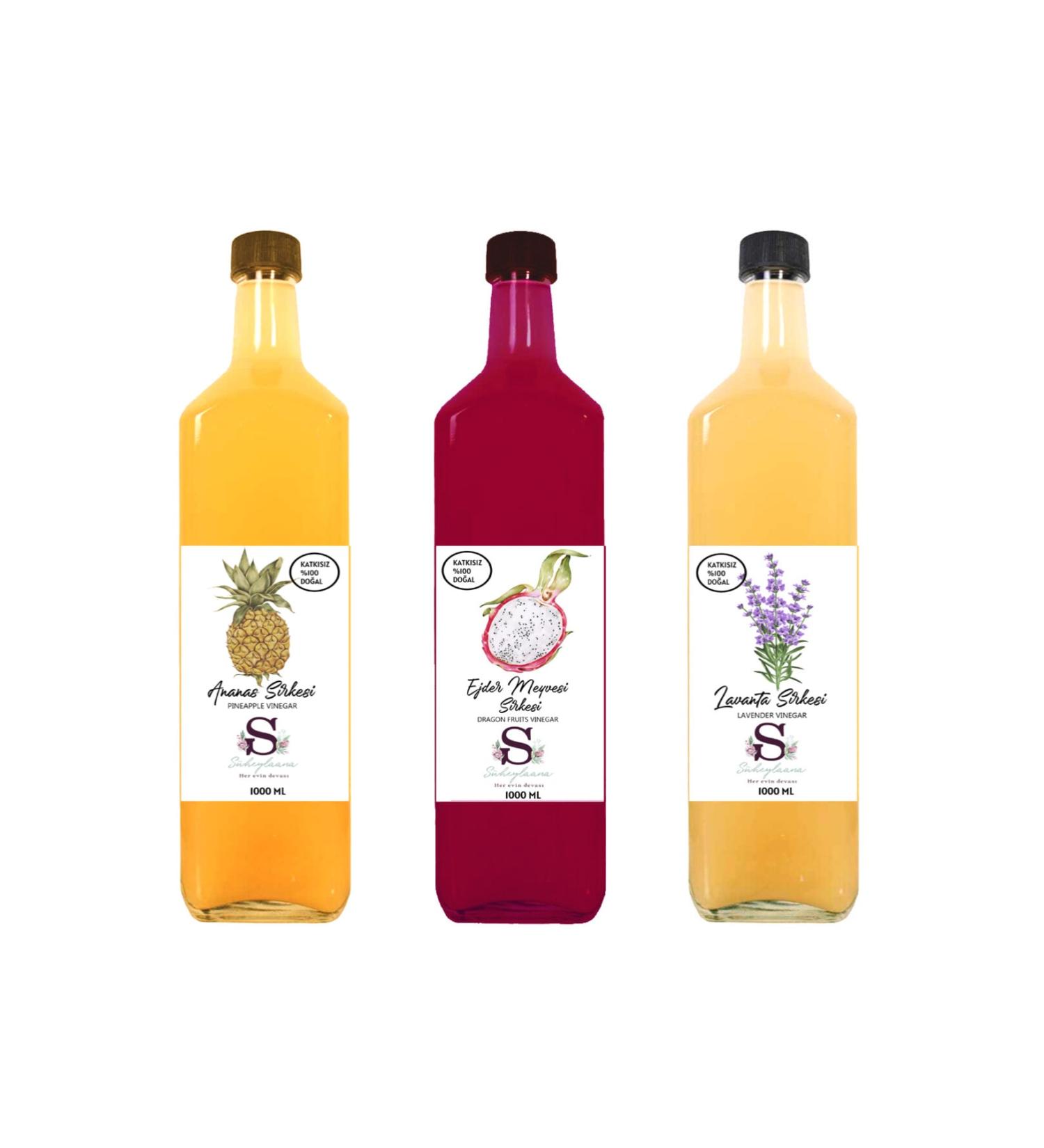 Suheylaana Natural Pineapple Dragon Fruit and Lavender Vinegar 1000 Ml