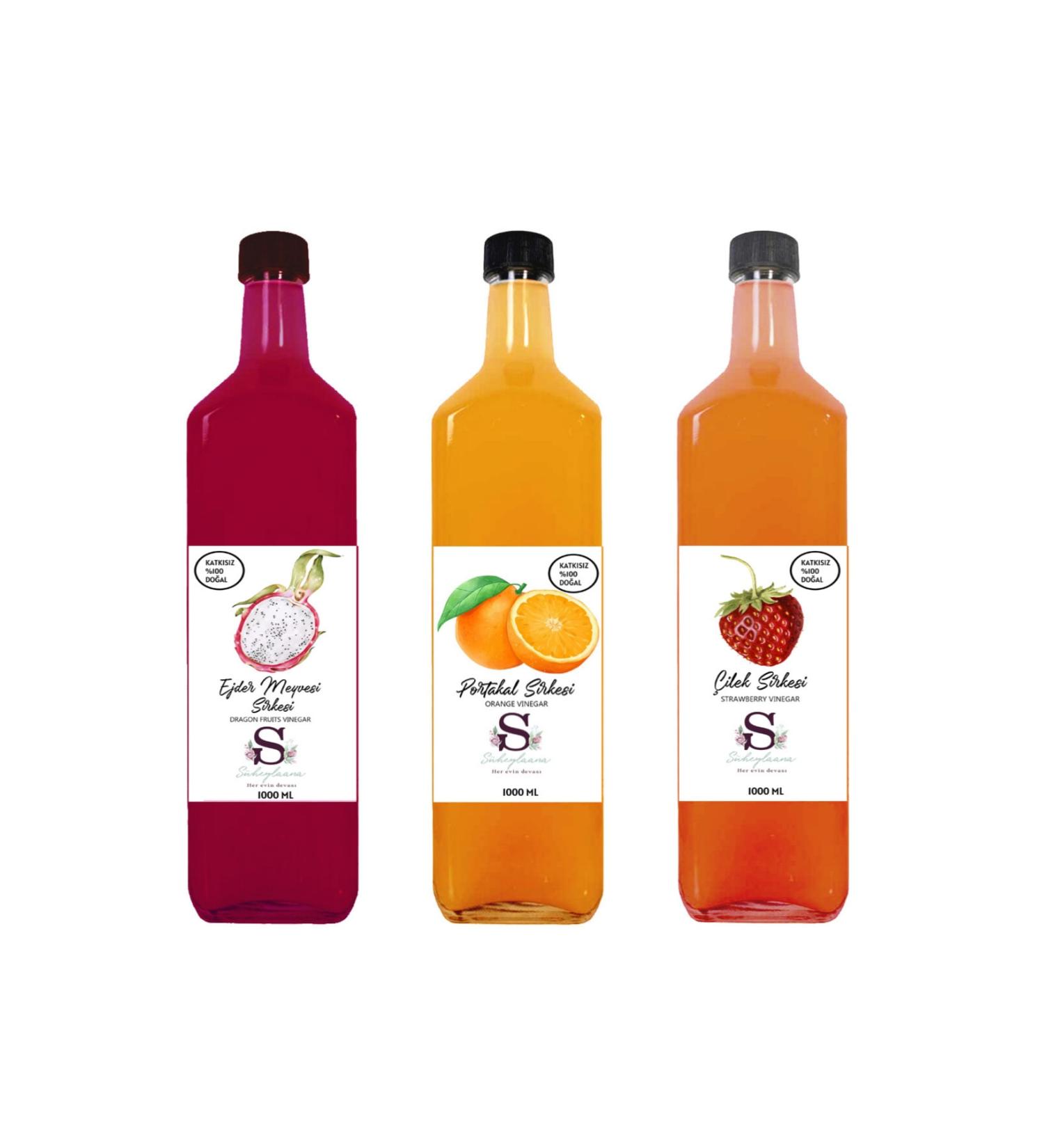 Suheylaana Natural Dragon Fruit Orange and Strawberry Vinegar 1000 Ml