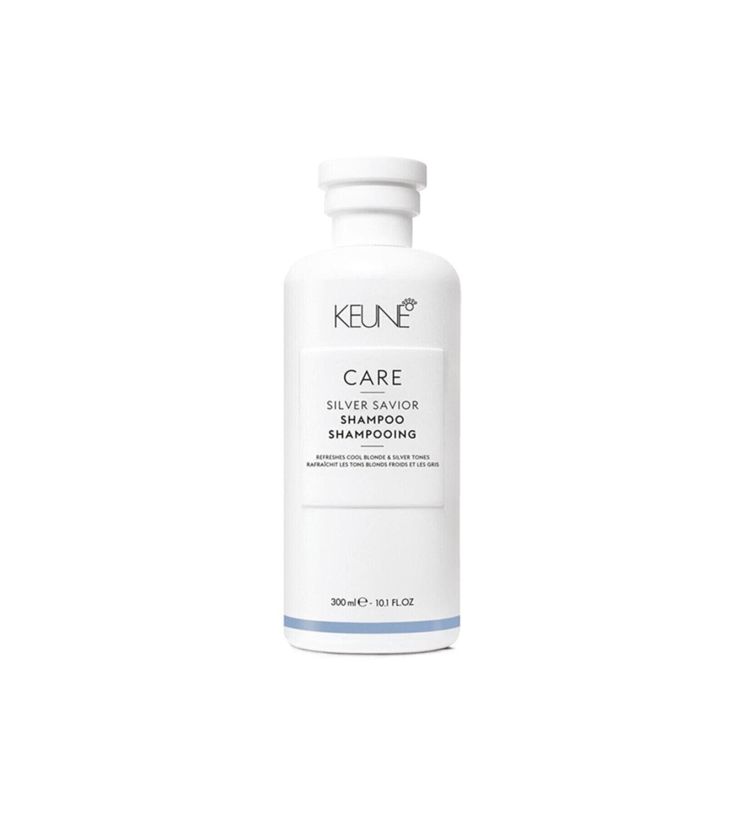 Keune Care Silver Savior Shampoo Super Purple Shampoo for Blonde and Silver Hair 300 ml