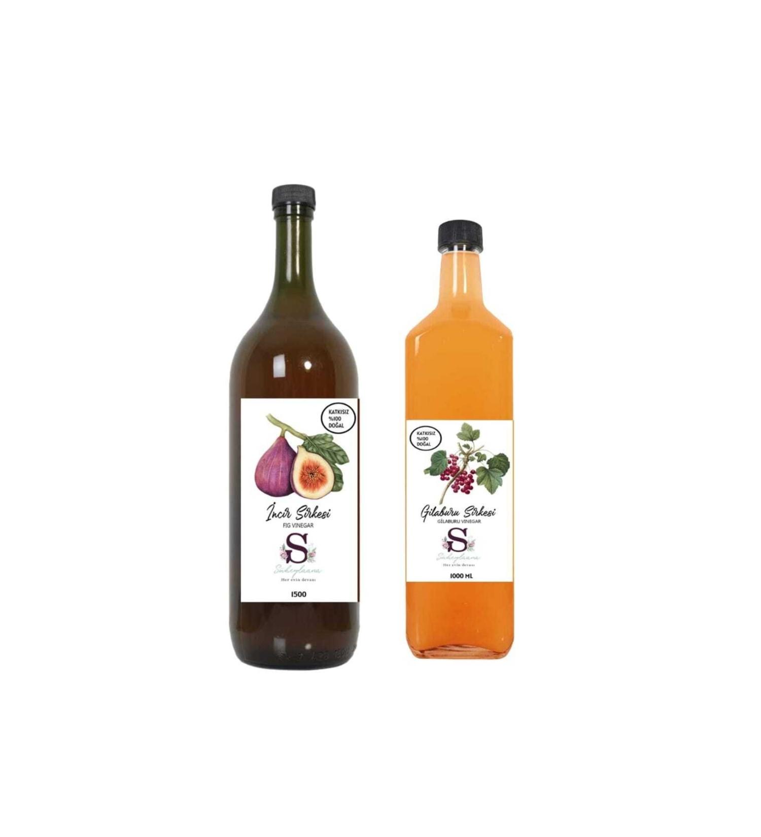 Suheylaana Natural Fig Vinegar 1500 ml and Natural Gilaburu Vinegar 1000 ml