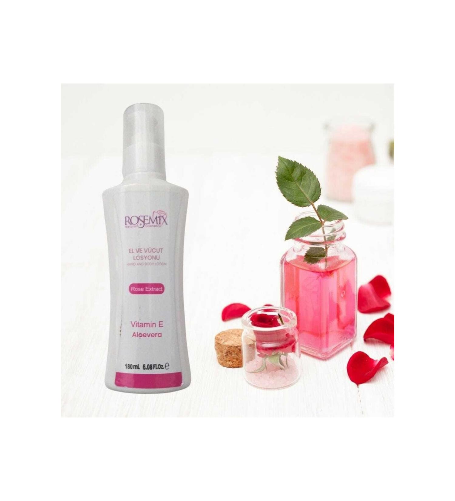 Mask Rose Essence Hand and Body Lotion Vit A Aloe Vera Supported 180 Ml
