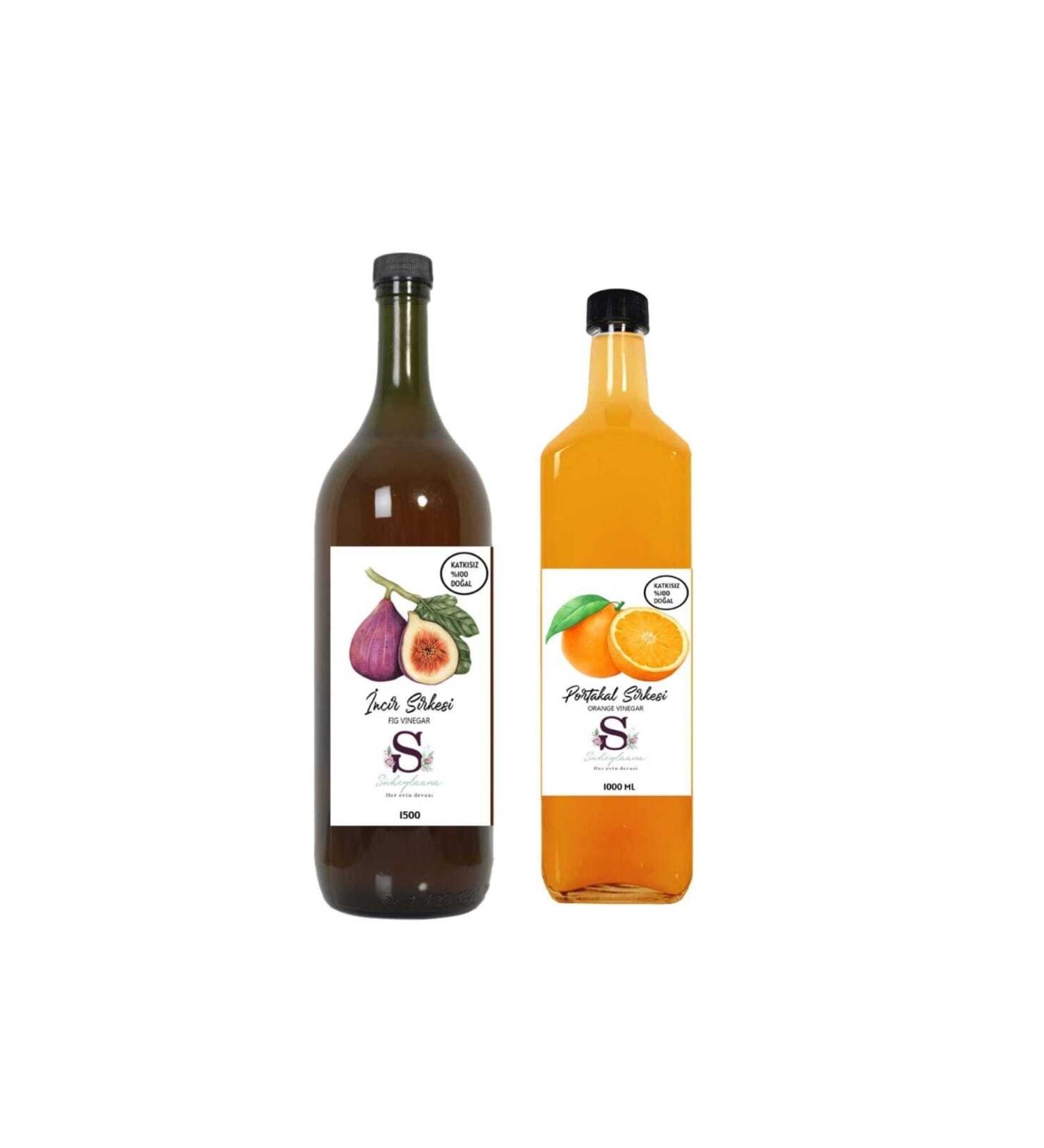 S heylaana Natural Fig Vinegar 1500 ml and Natural Orange Vinegar 1000 ml