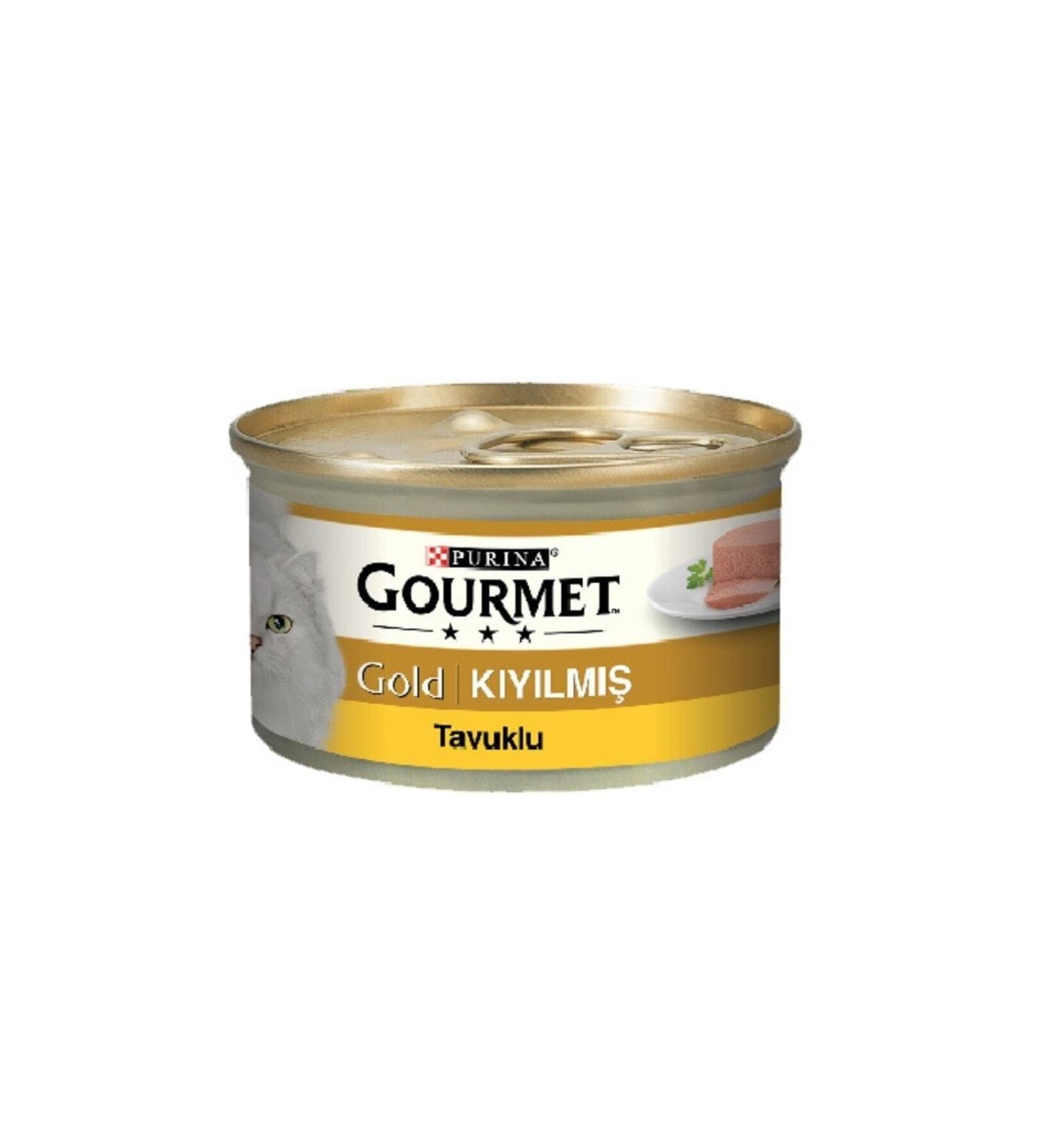 Gourmet Purina Gold Minced Chicken Cat Canned Wet Food 85 Gr X 24 Pieces