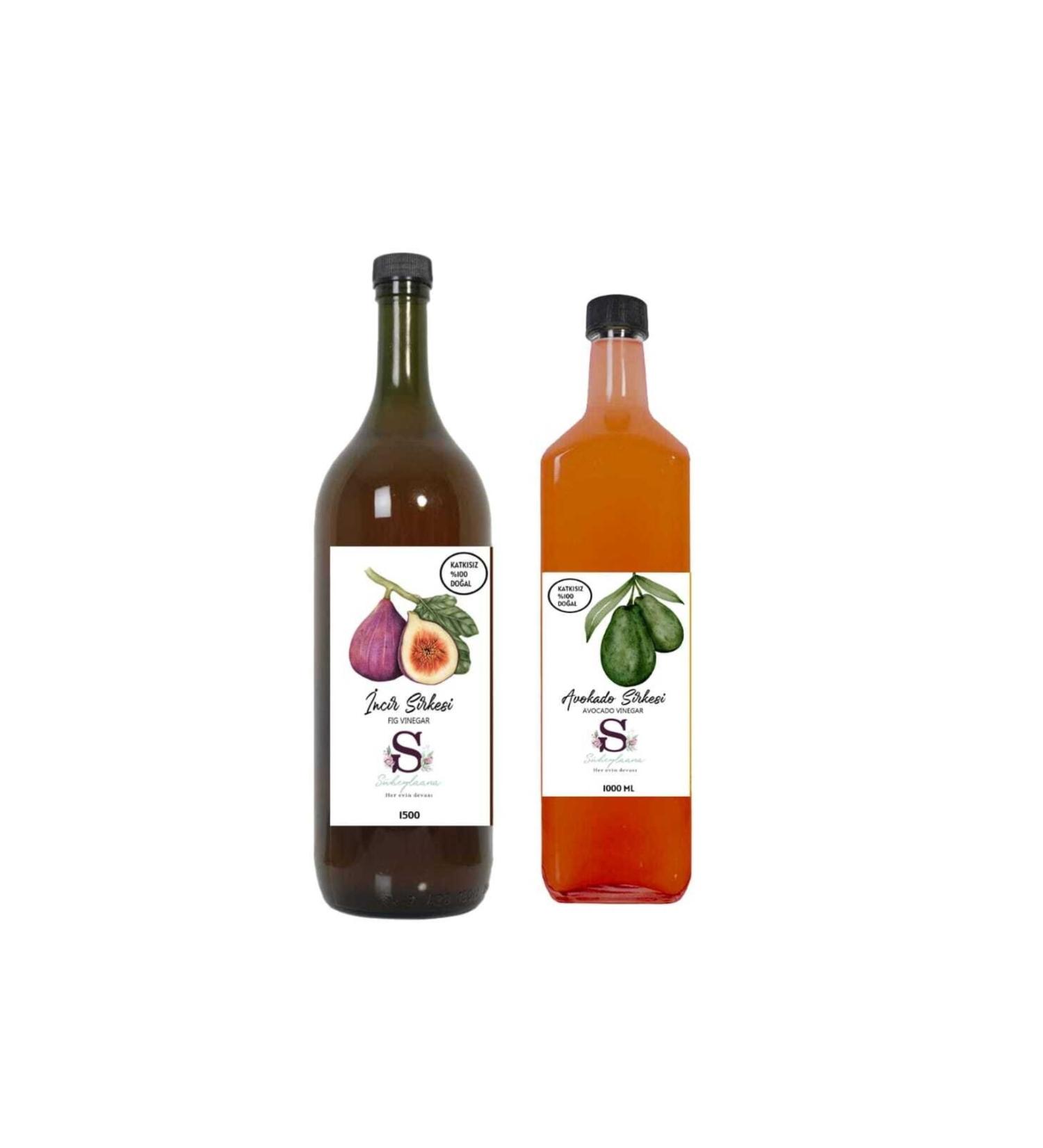 Suheylaana Natural Fig Vinegar 1500 Ml And Natural Avocado Vinegar 1000 Ml