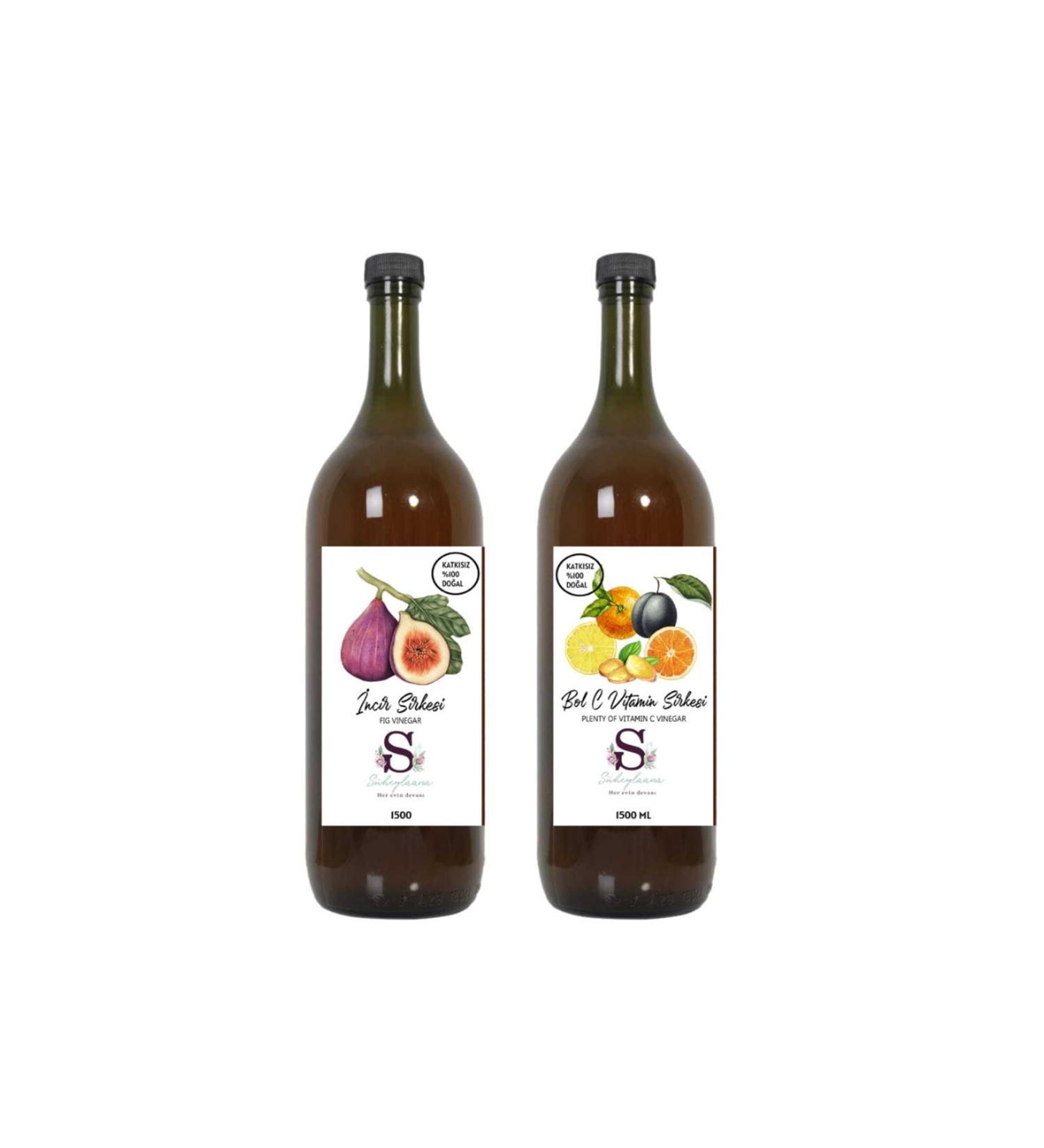 Suheylaana Natural Fig Vinegar 1500 Ml And Natural Vitamin C Vinegar 1500 Ml