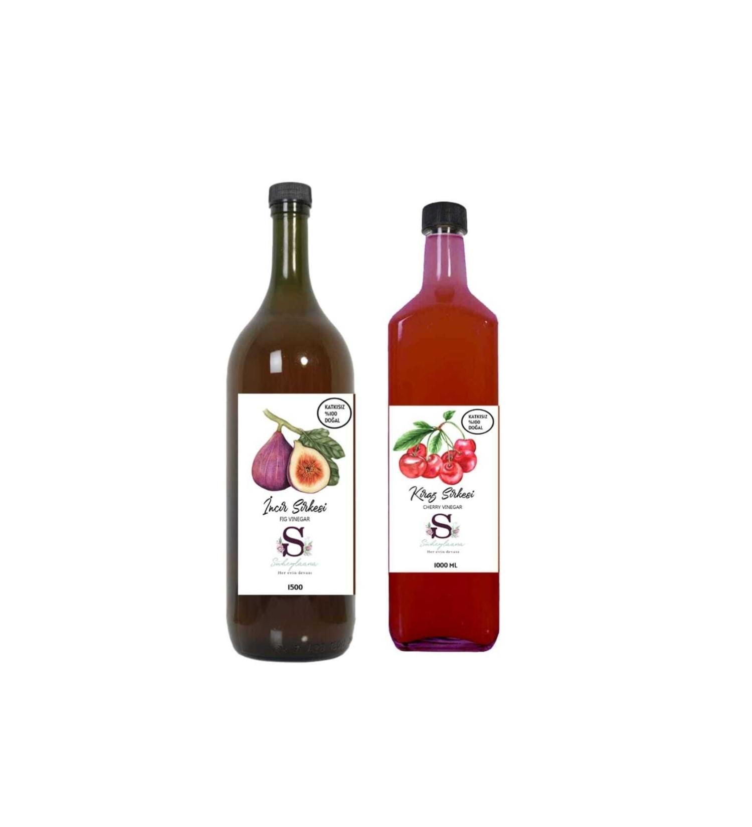 Suheylaana Natural Fig Vinegar 1500 ml and Cherry Vinegar 1000 ml