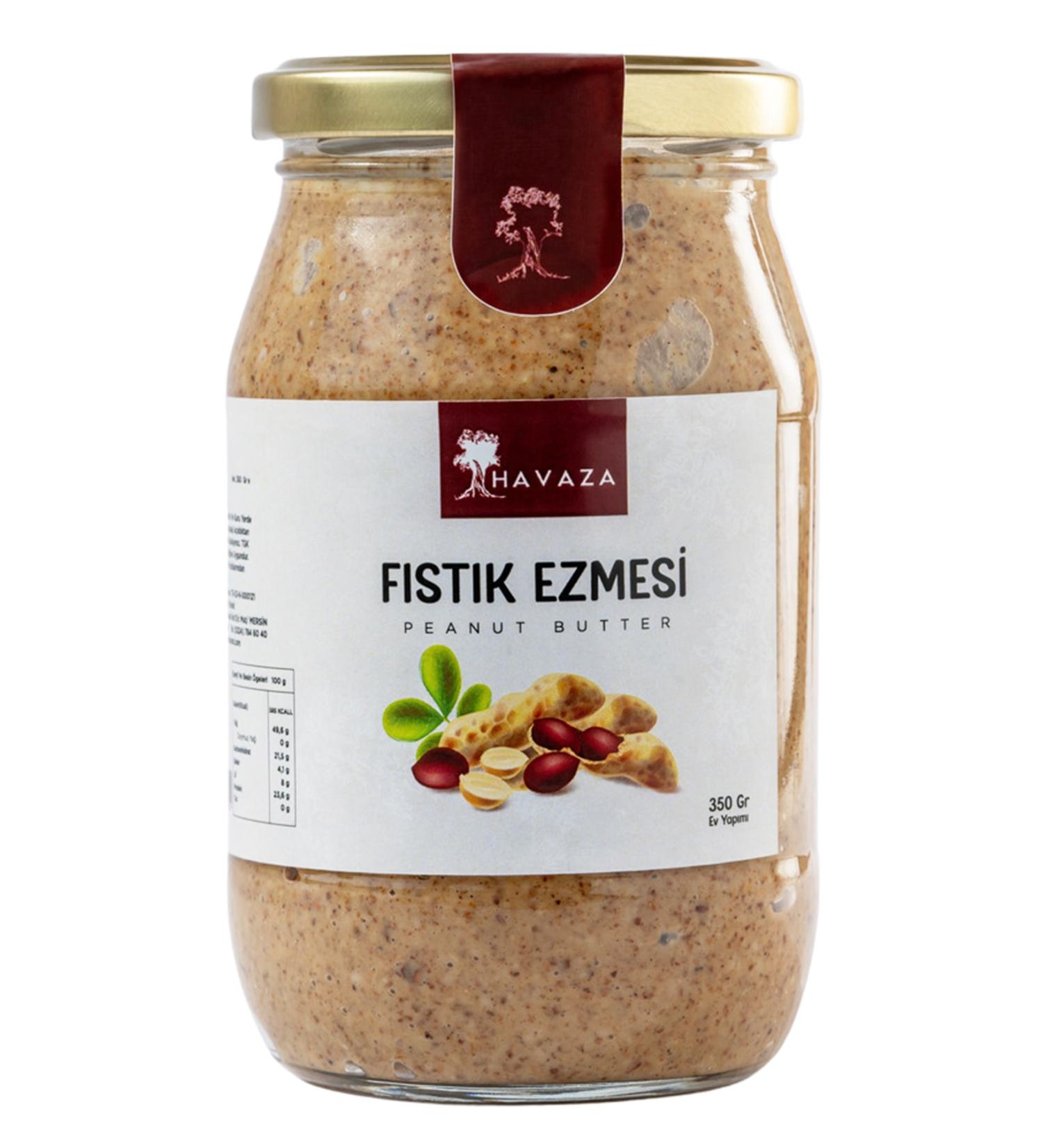 Havaza Sugar-Free Homemade Natural Peanut Butter 350 gr