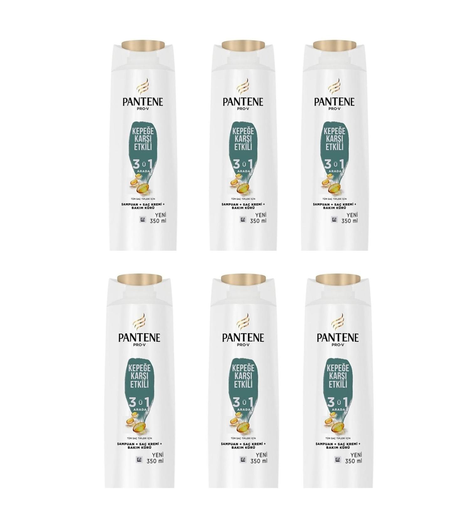 Pantene Anti-Dandruff Effective 3in1 Shampoo 350 Ml* 6 Pieces (campaign set)