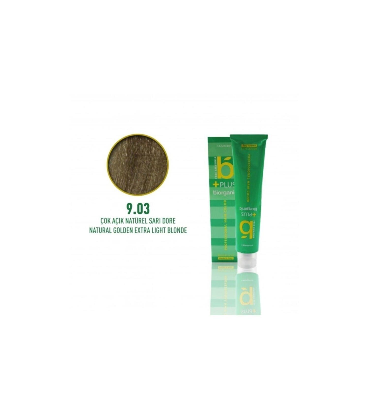 Biorganic Plus Ammonia Free Hair Dye Very Light Natural Blonde Dore 9.03 60ml