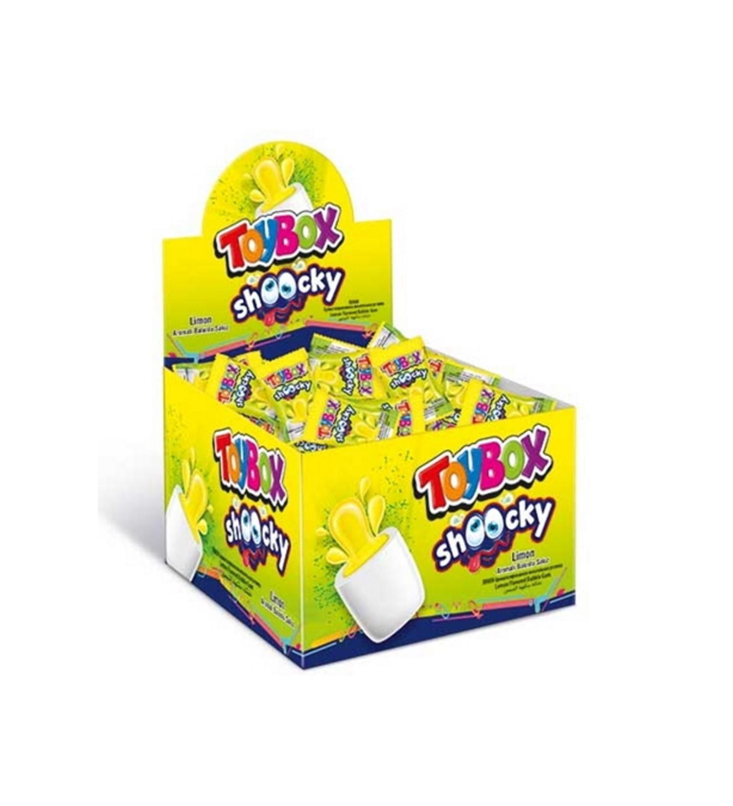 Toybox Schoocky Lemon Flavored Bubble Gum Sour X 100 Pcs