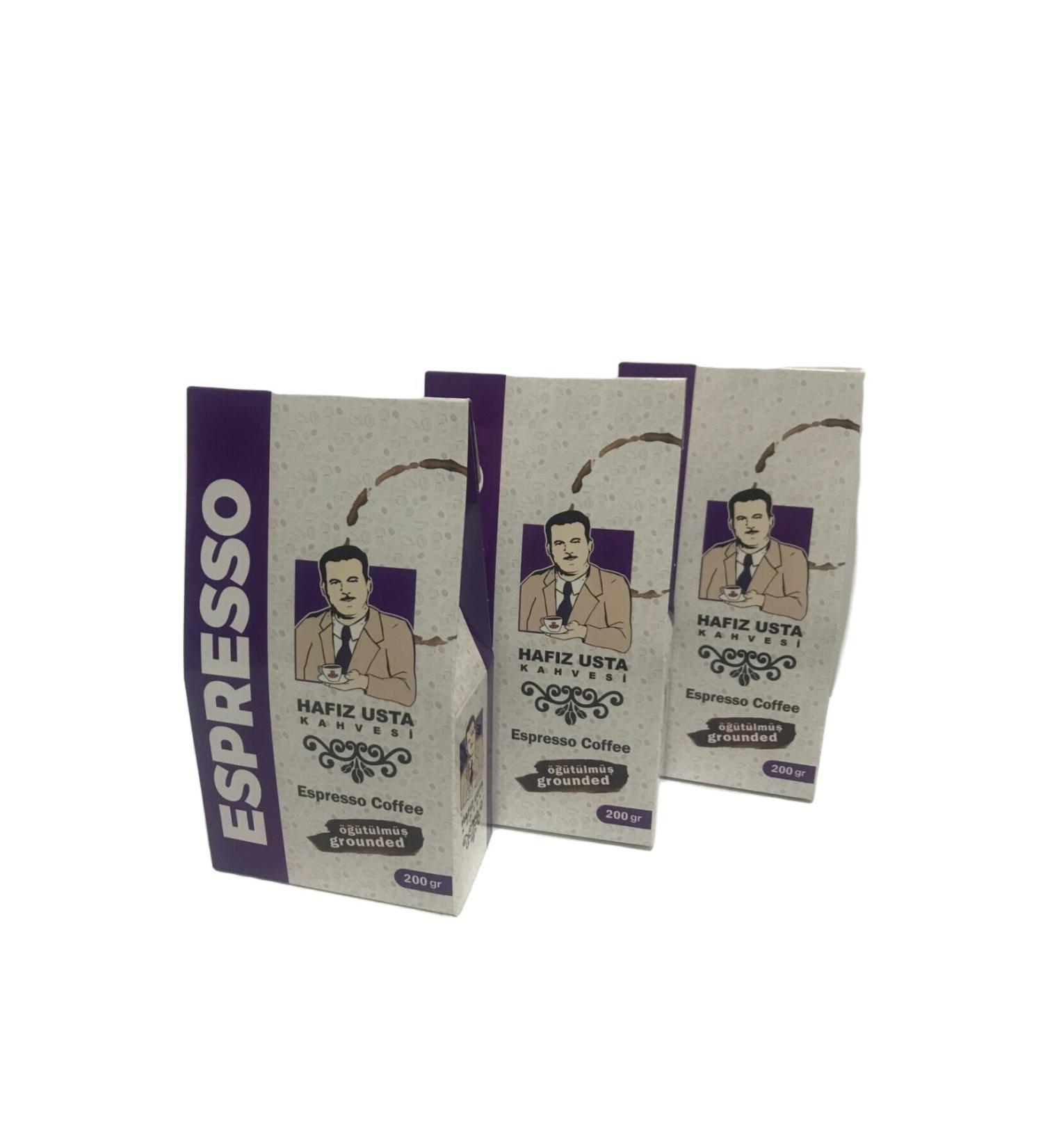 HAFIZ MASTER COFFEE Espresso Ground 200gr X3