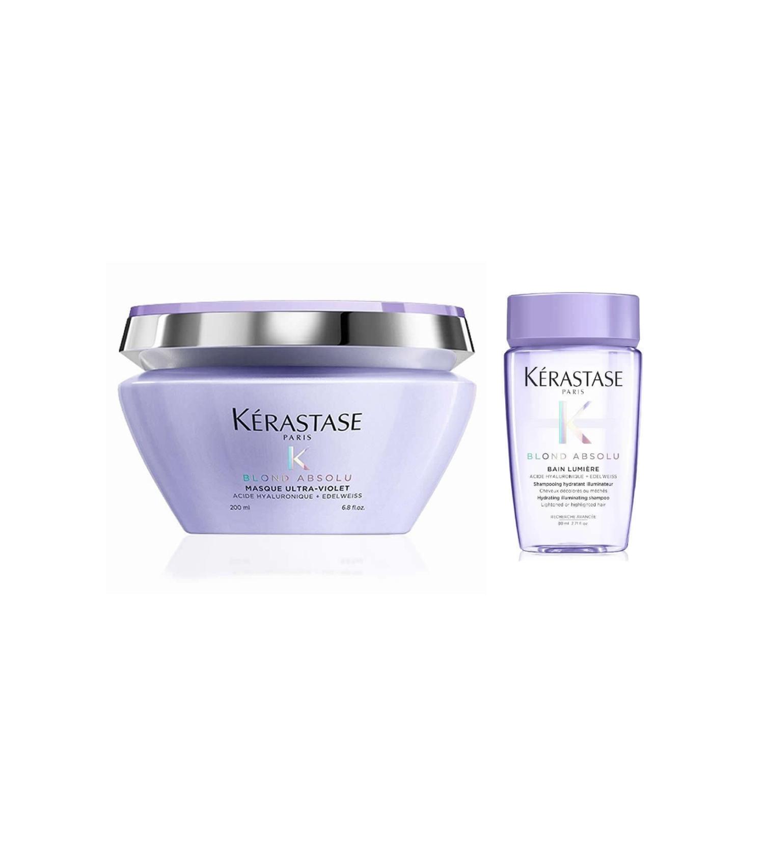 Kerastase Blond Absolu Ultra Violet Hair Mask 200ml + Bain Lumiere 80ml