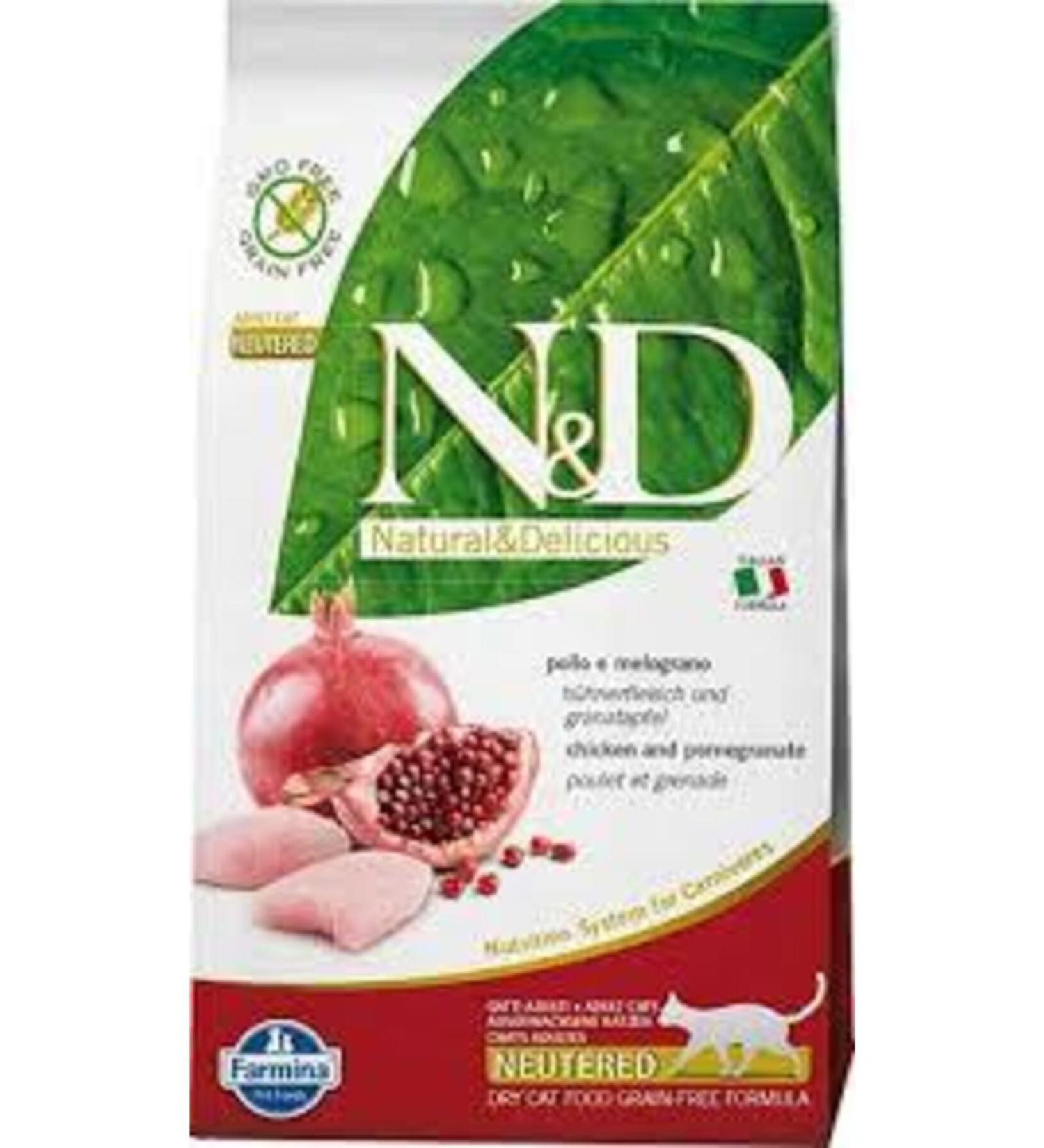 N & D Grain Free Chicken Pomegranate Adult Sterilized Cat Food 1.5 Kg