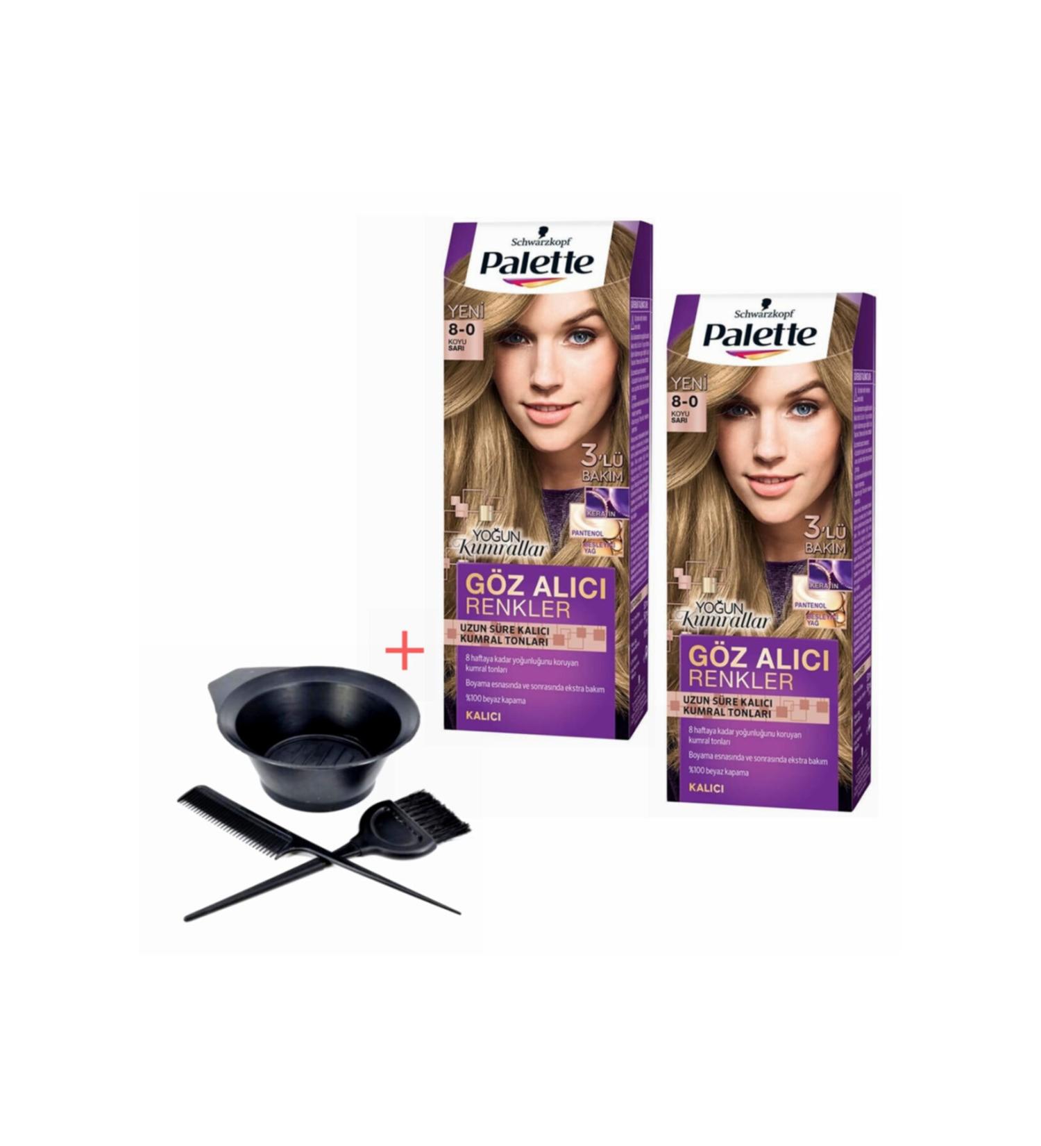 Eye-Catching Colors in Palette 8-0 Light Blonde X 2 Pieces + Painting Set