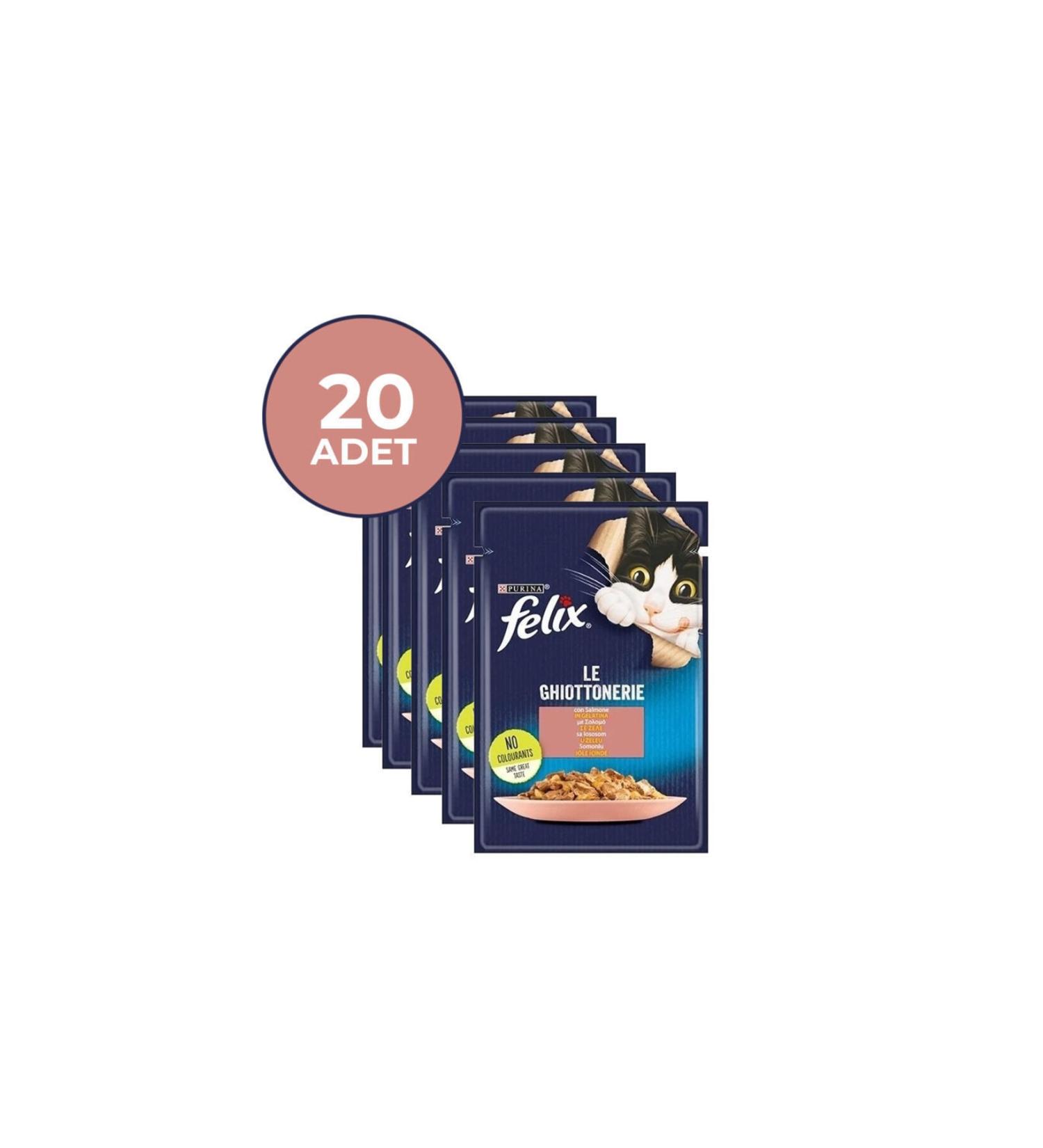 FELIX Felix Salmon Adult Cat Wet Food - 85 Gr X 20 Pieces