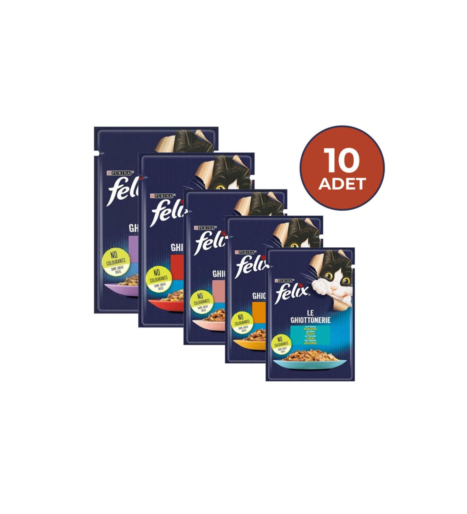 FELIX Felix Mixed Adult Cat Wet Food - 85 Gr X 10 Pieces