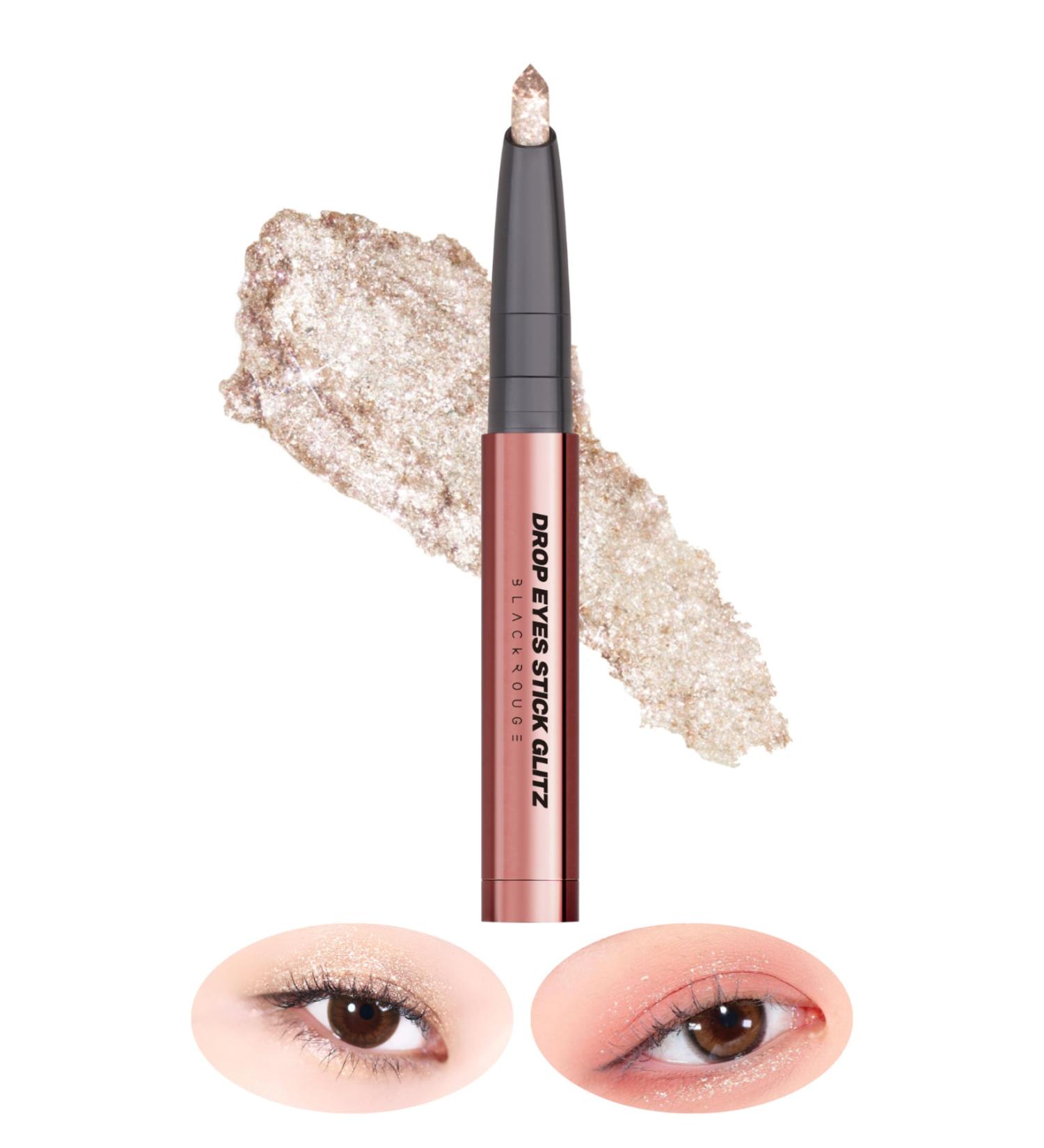Black Rouge Glitter Soft Textured Shimmering Stick Eyeshadow Drop Eyes Stick Glitz Infinity Glitz