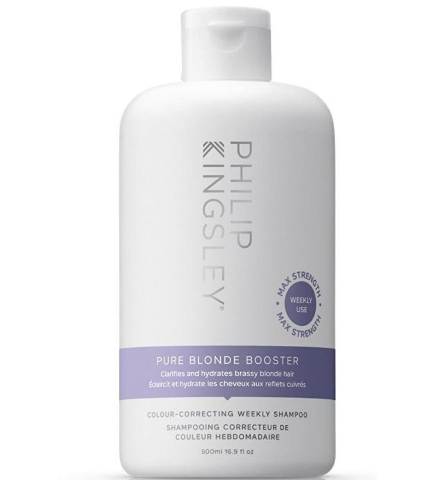 PHILIP KINGSLEY Pure Blonde Booster Shampoo- Weekly Color Correcting and Strengthening Shampoo for Blonde Hair 500ml
