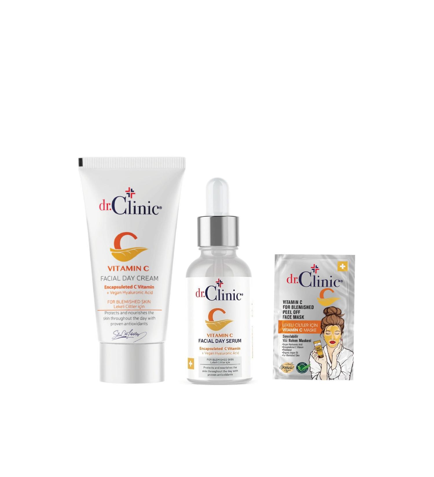 Dr. Clinic Vitamin C Cream+serum+mask Set