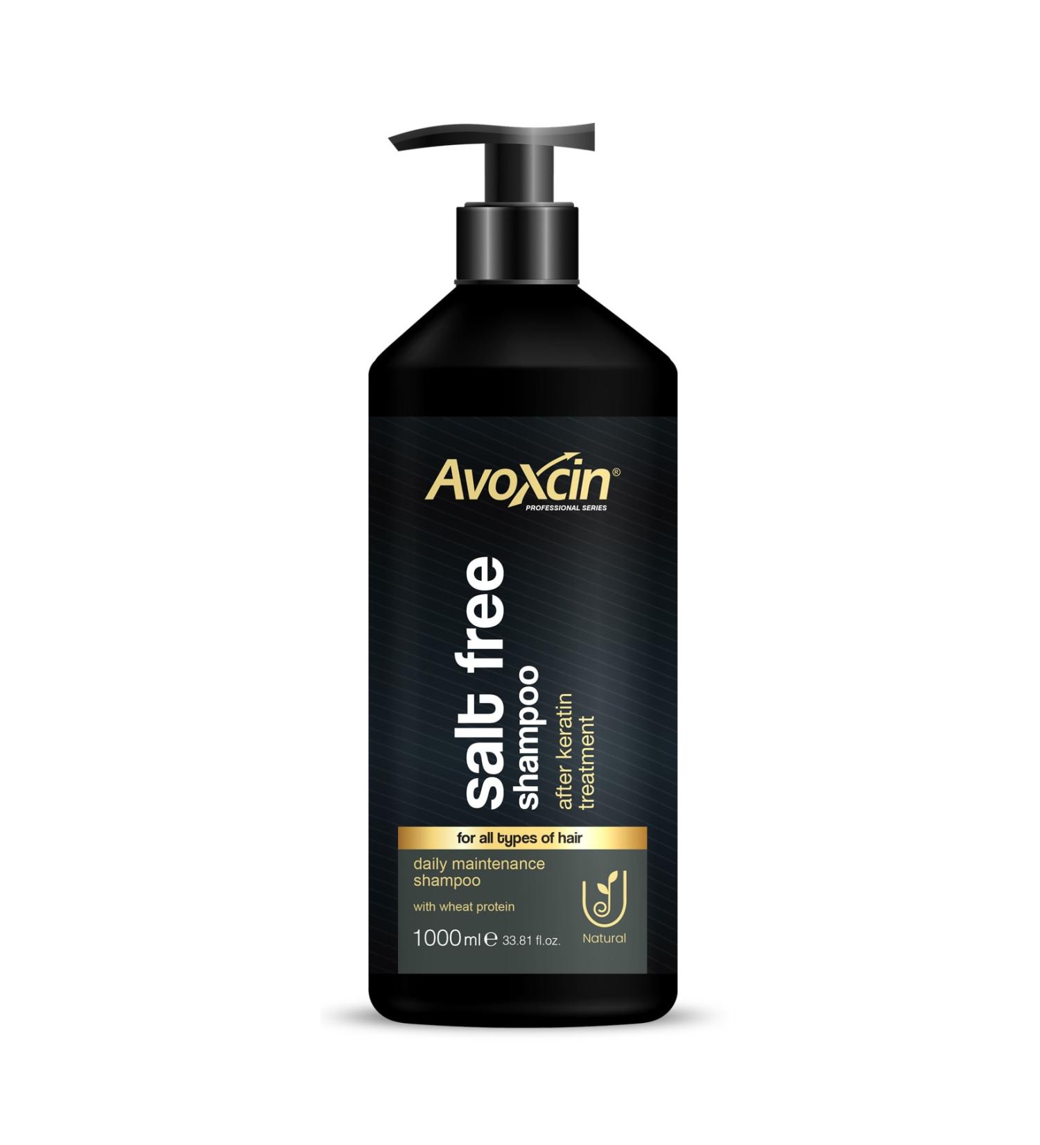 AVOXCIN Paraben-Free Salt-Free Shampoo 1000 Ml Purifying Protein Brazilian Blow Dry After Keratin Care