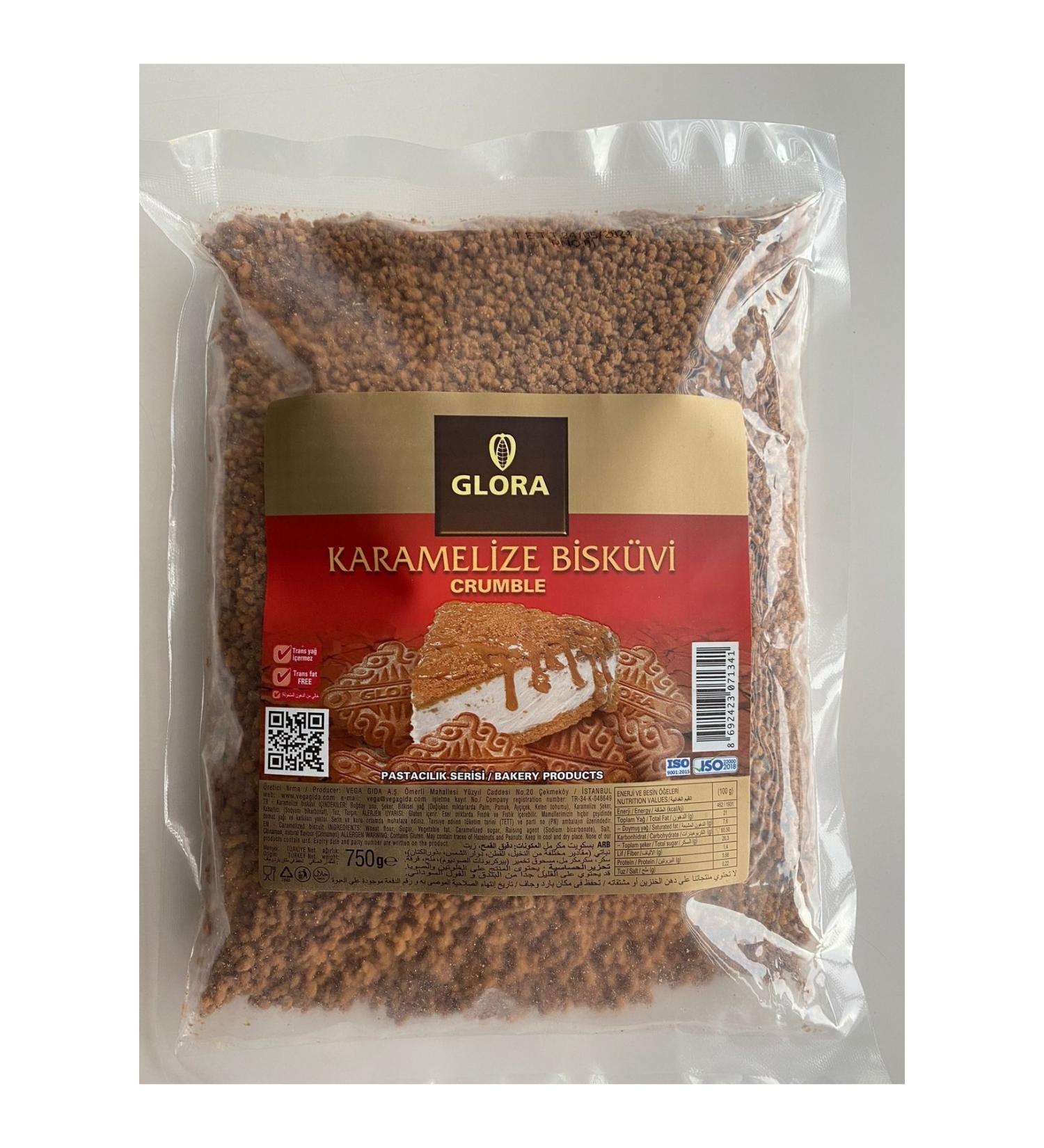 Glora Crumble 750 gr (CARAMALIZED BISCUIT)