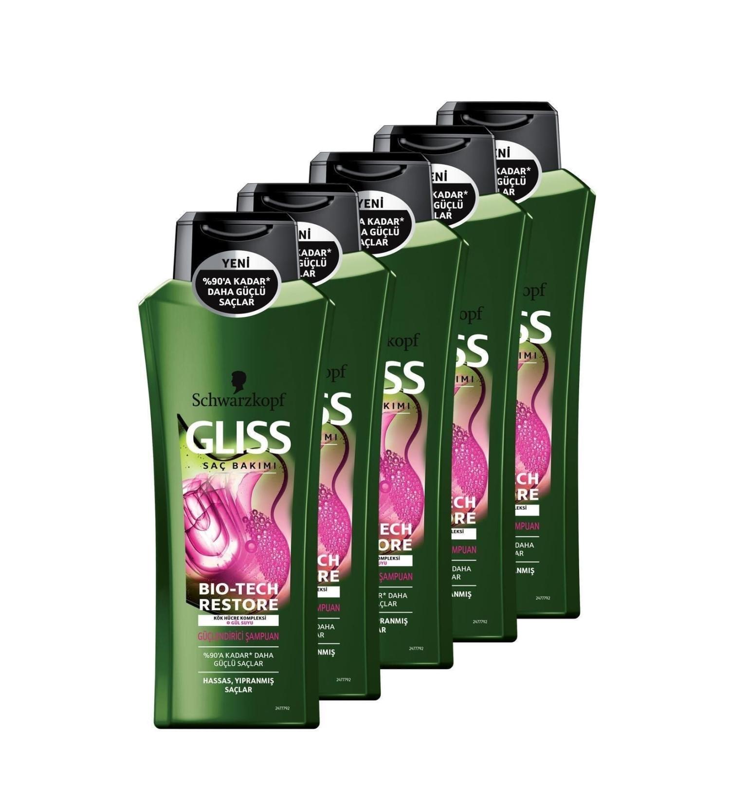 Gliss Bio-tech Strengthening Shampoo 500 ml X 5 Pcs