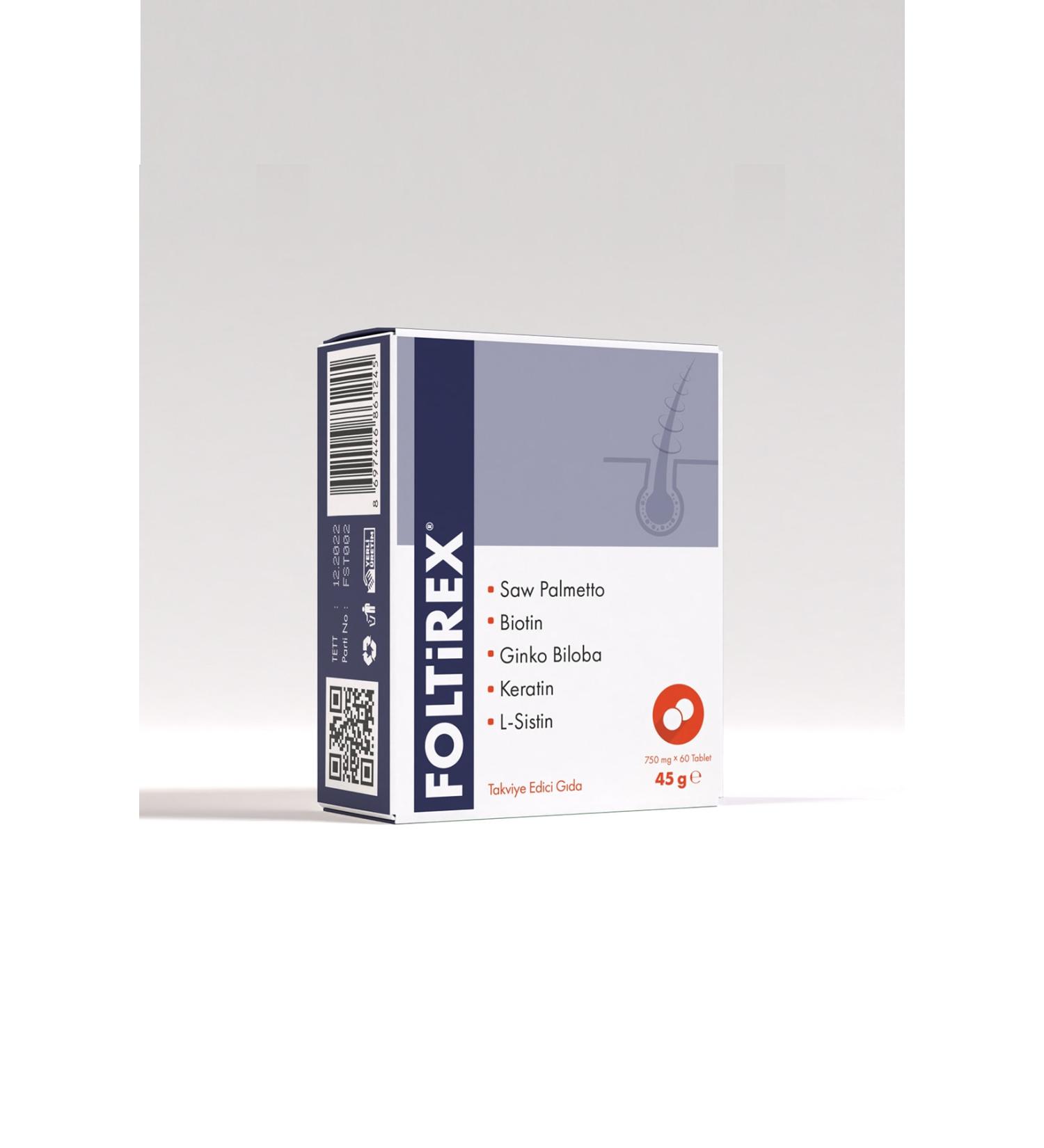 Foltirex Hair Loss Prevention Vitamin Complex Women Men 60 Tablets