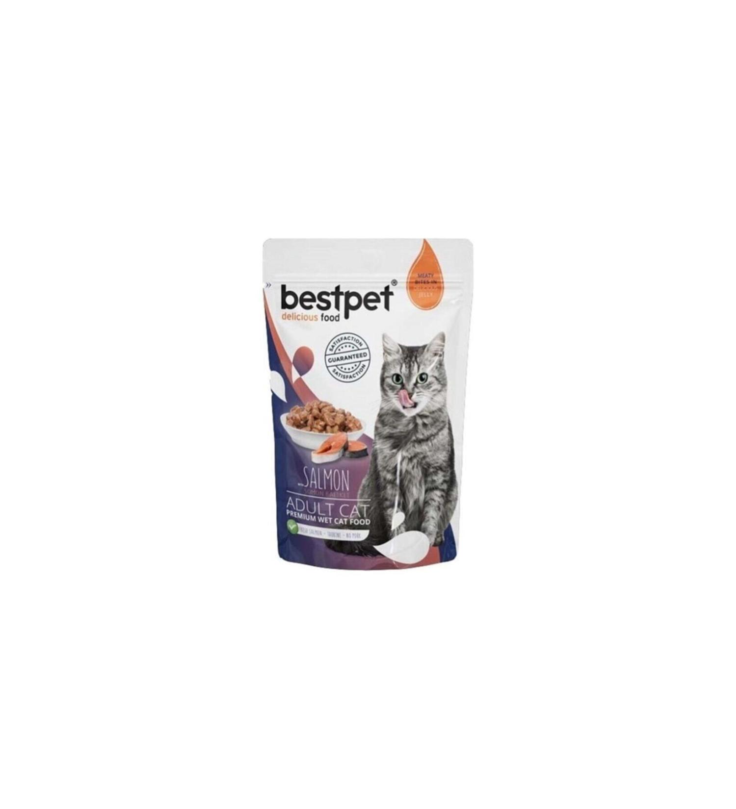 Bestpet 24 Pieces Best Pet Pouch Salmon Cat Canned Food 85gr