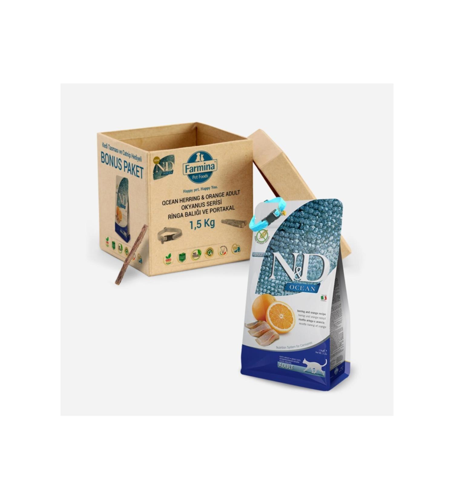 N & D Ocean Grain Free Herring Orange Cat Food 1.5 kg