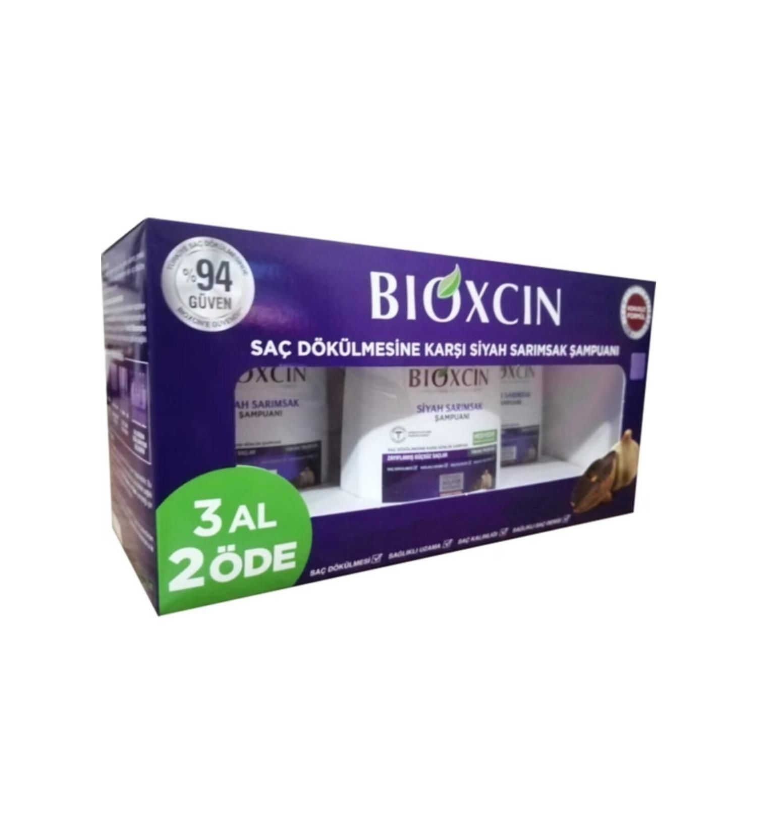 Bioxcin Black Garlic Shampoo 3 Pack