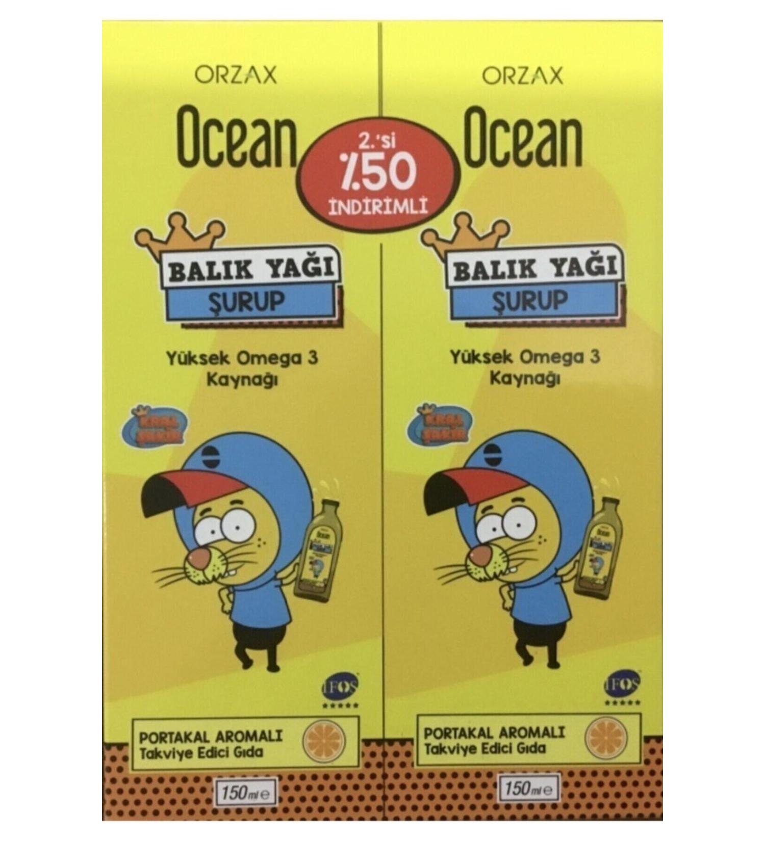 Ocean Orange Flavored Fish Oil Syrup 150 Ml