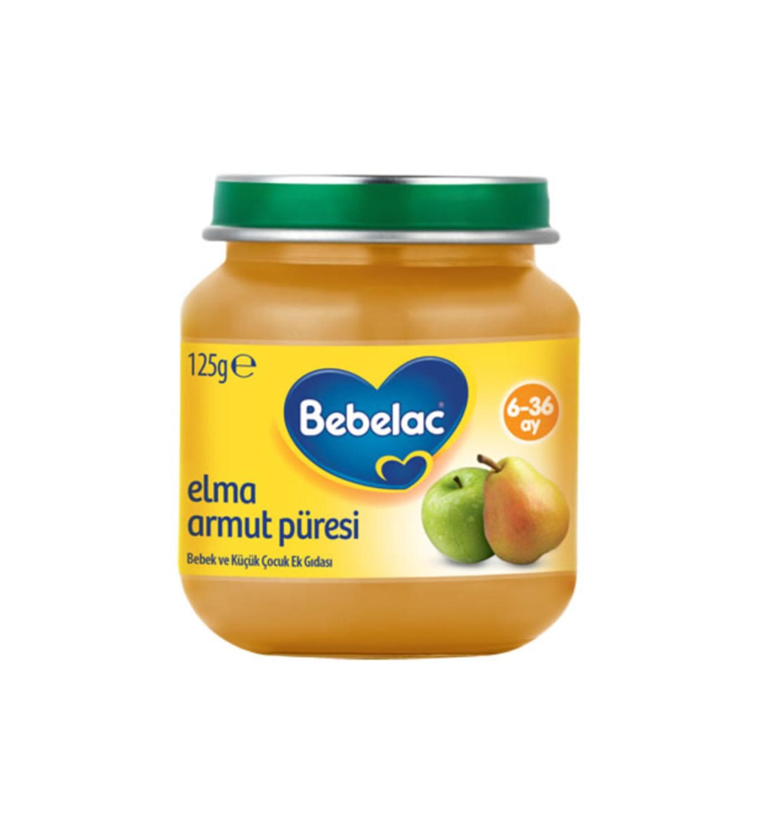 Bebelac Apple Pear Puree Jar 125 g 6+ Months ( 1 PIECE )