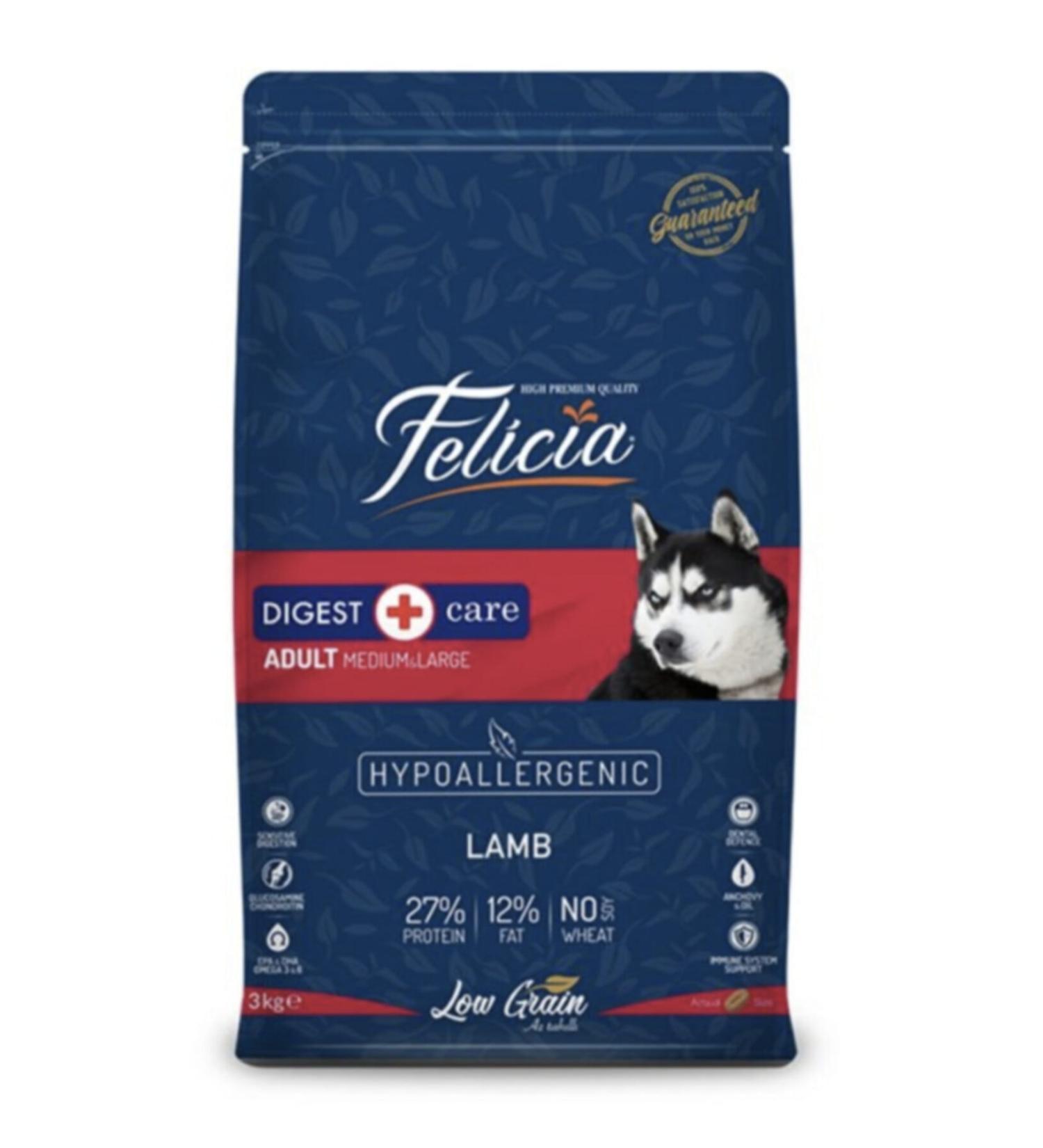 Felicia Low Grain Lamb Adult Dog Food 3 Kg