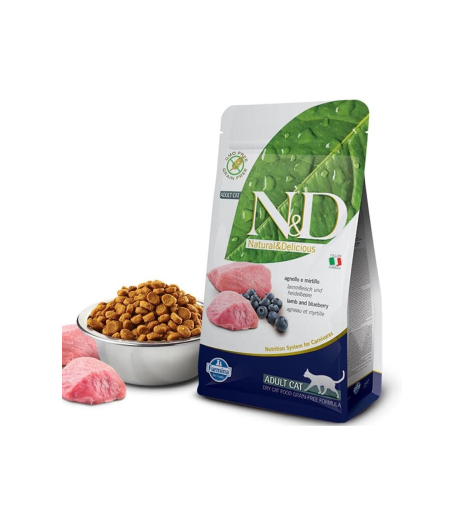 N & D Grain Free Lamb & Blueberry Adult Cat Food 1.5 kg