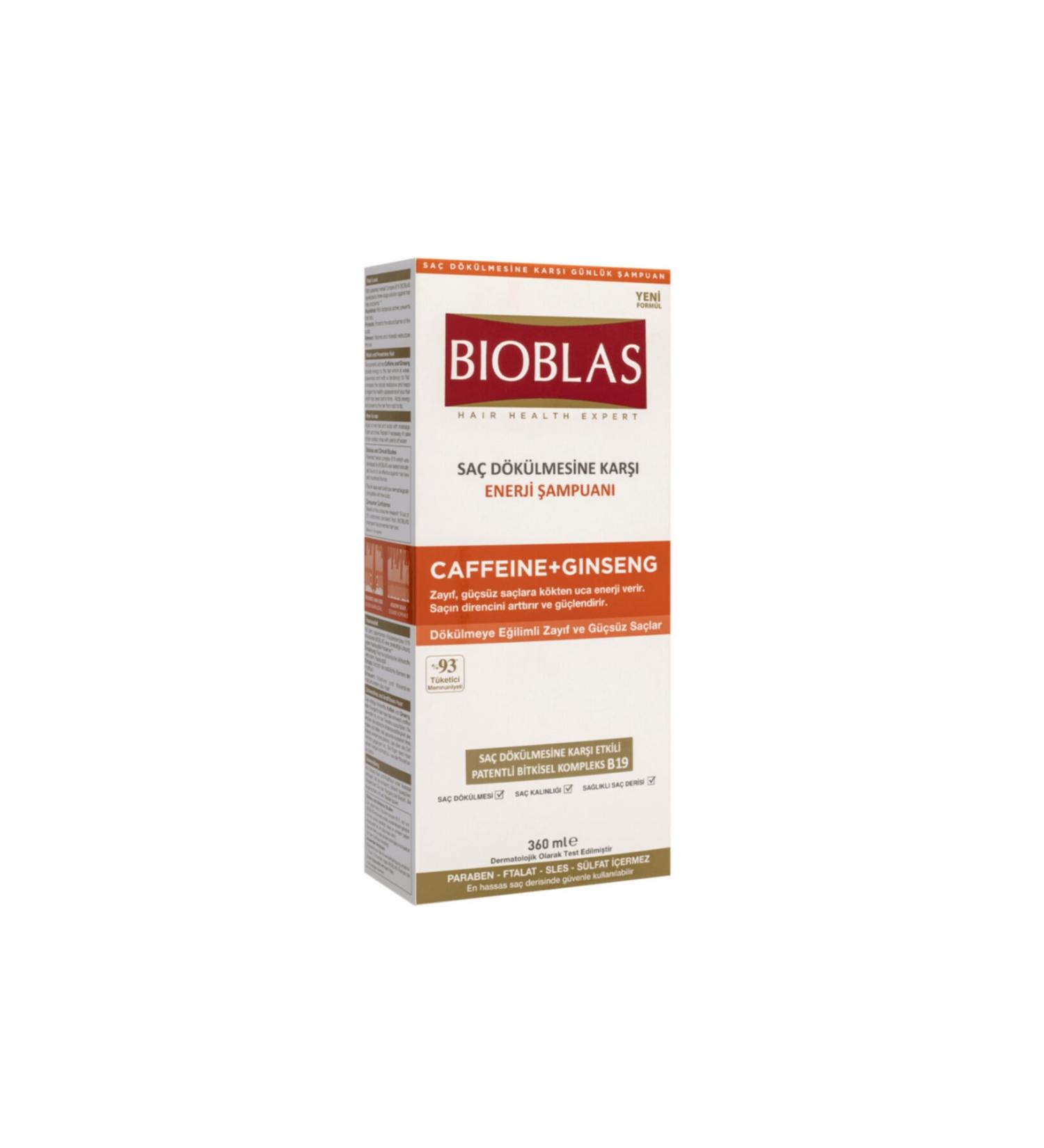 Bioblas Caffeine And Ginseng Shampoo 360 Ml