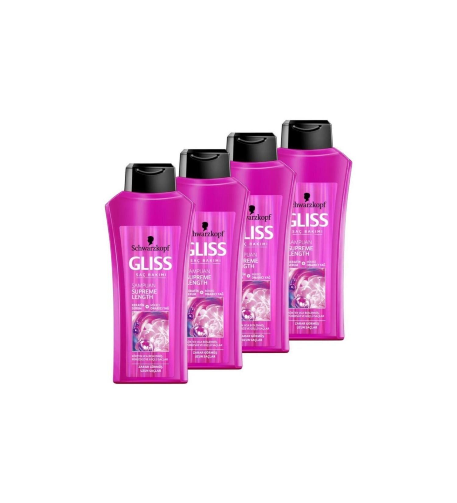 Gliss Shampoo 4 X 525ml Supreme Length