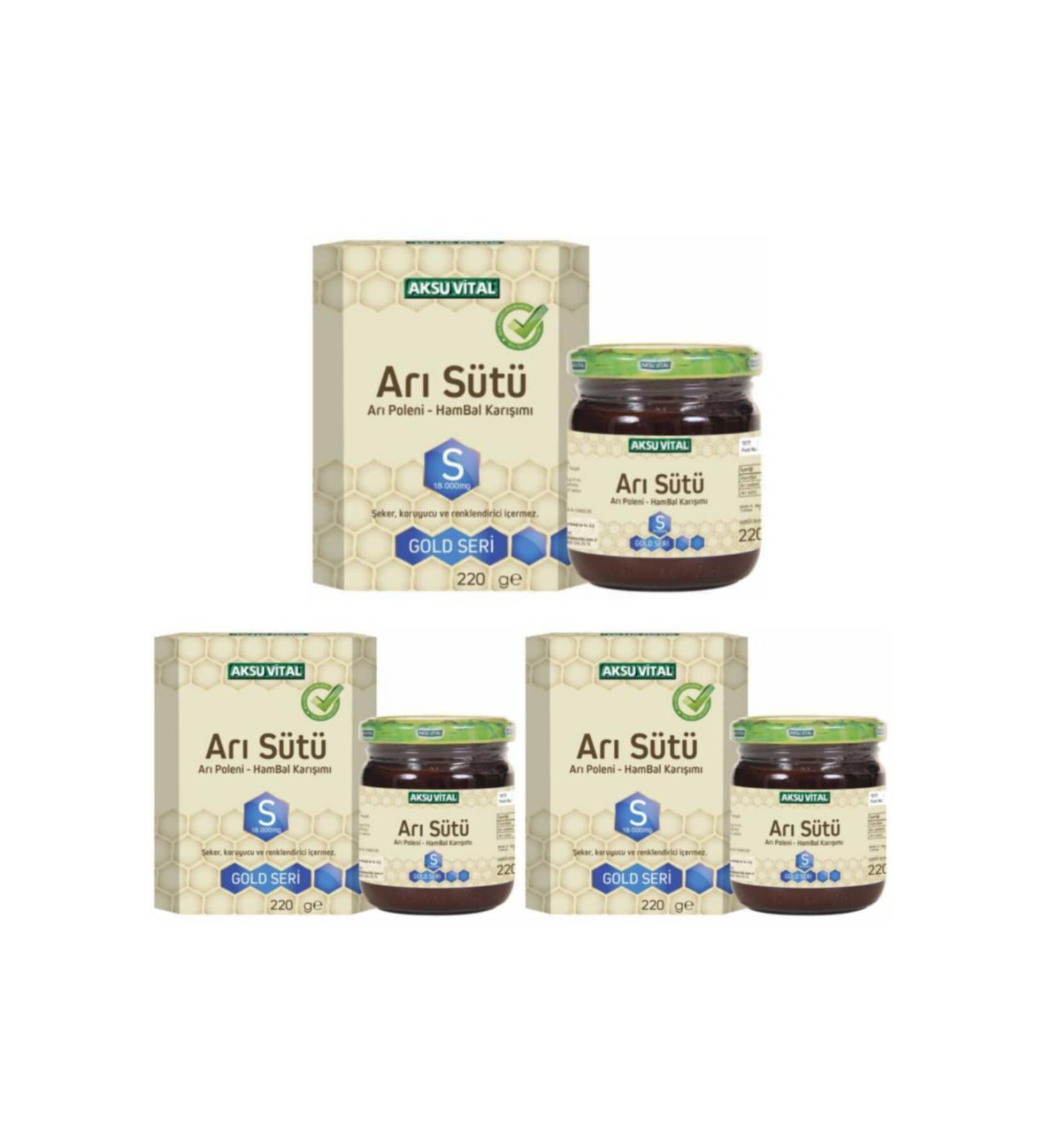 Aksu Vital Aksuvital Royal Jelly Honey Pollen (s) 18 000 Mg - Adult X 3 Pieces